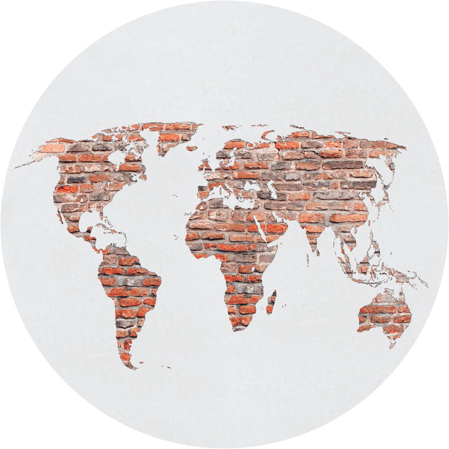 Sanders & Sanders Wandtattoo Weltkarte