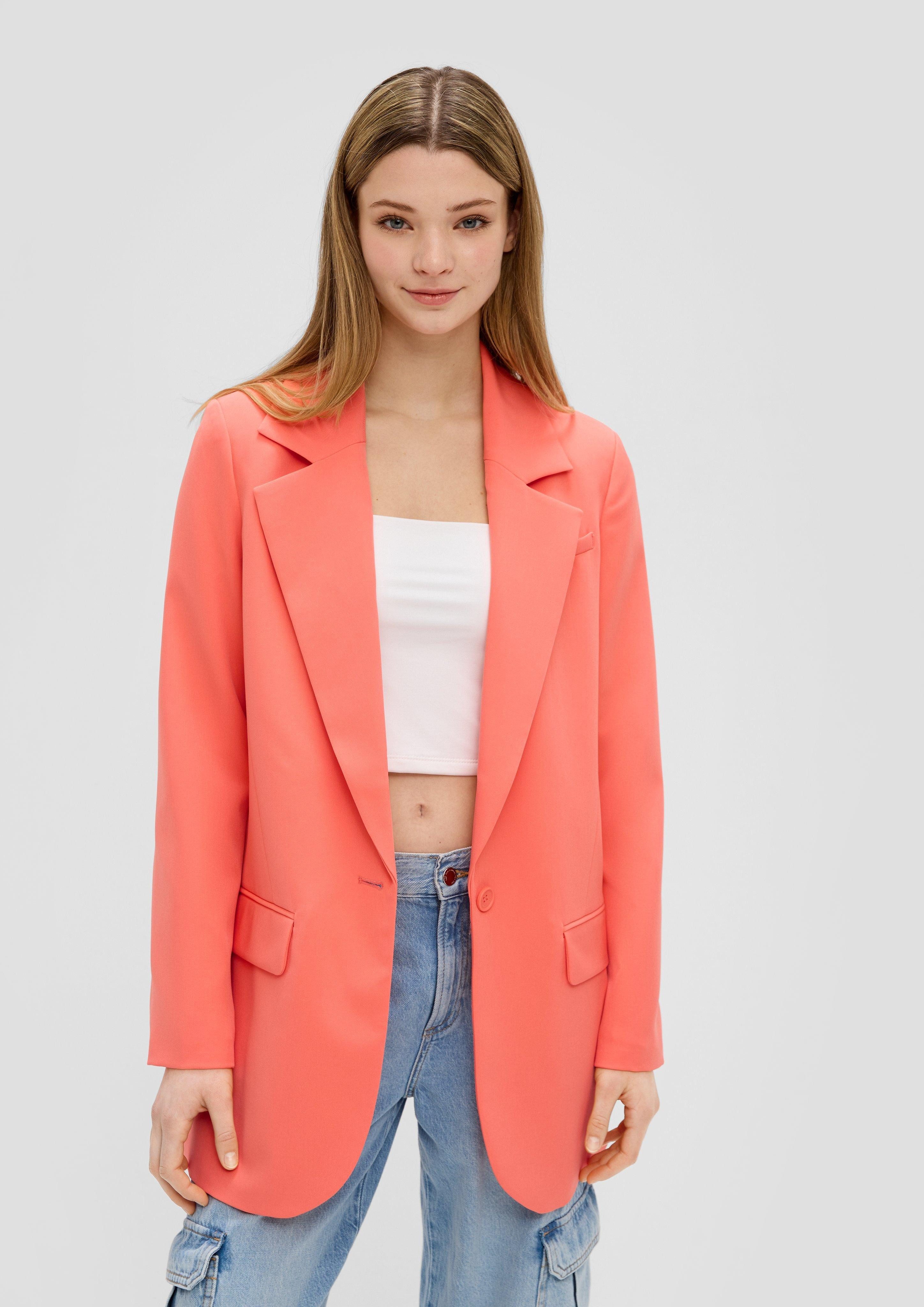QS Jackenblazer Longblazer mit Taftfutter