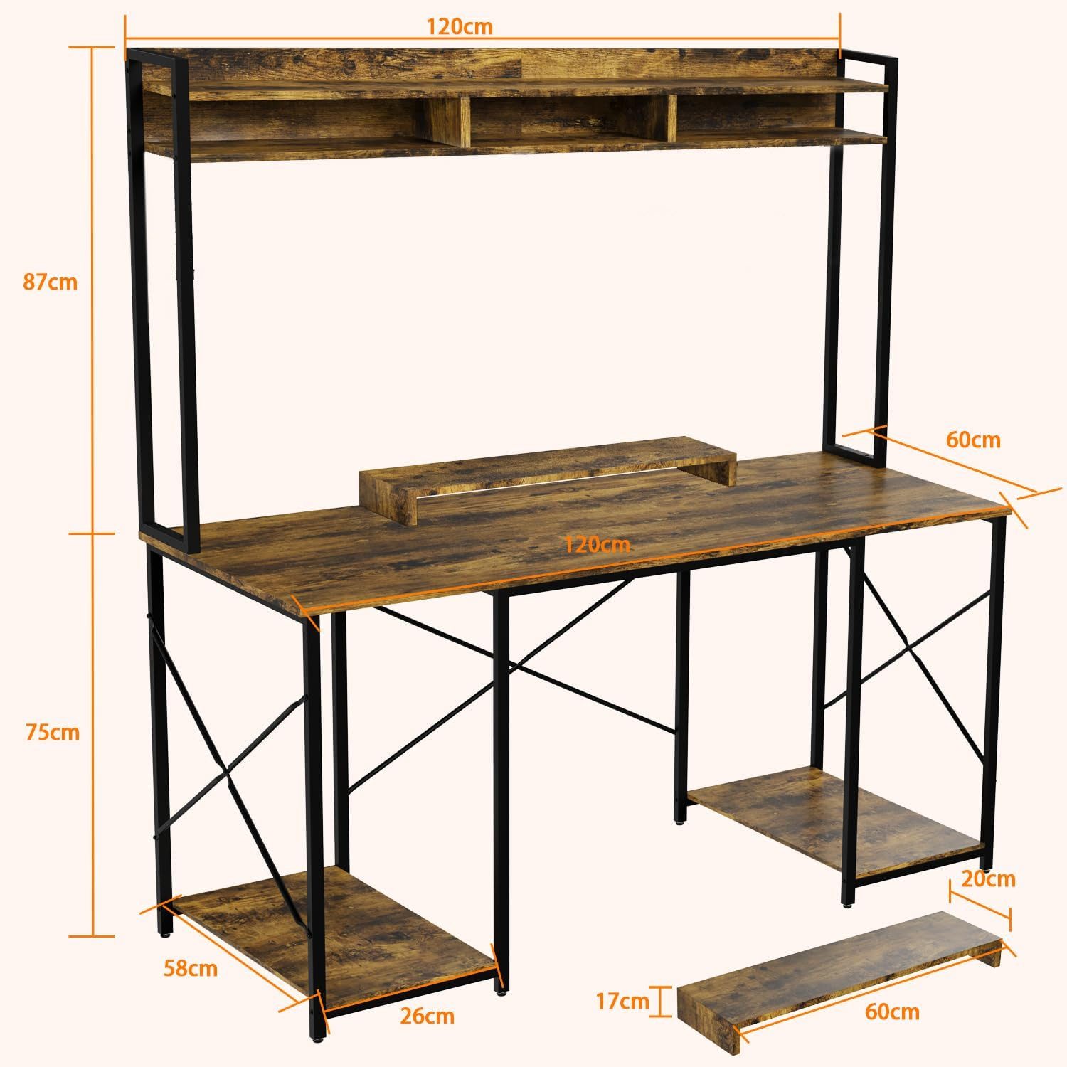 HOMALL Eckschreibtisch Schreibtisch Computertisch L-förm Eckschreibtisch günstig online kaufen