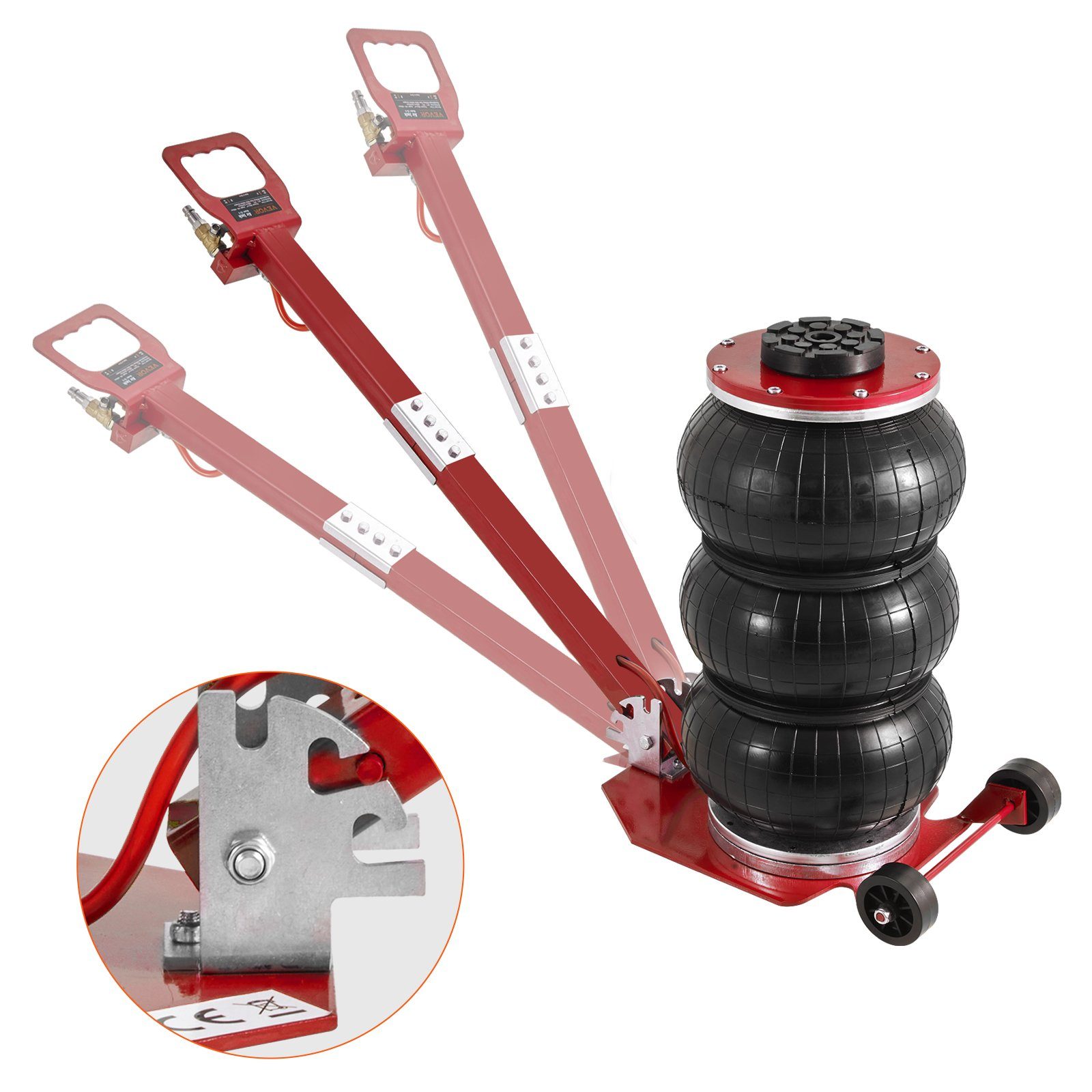 VEVOR Wagenheber Pneumatischer Wagenheber Triple Bag Air Jack 3 t,  Dreifachbeutel