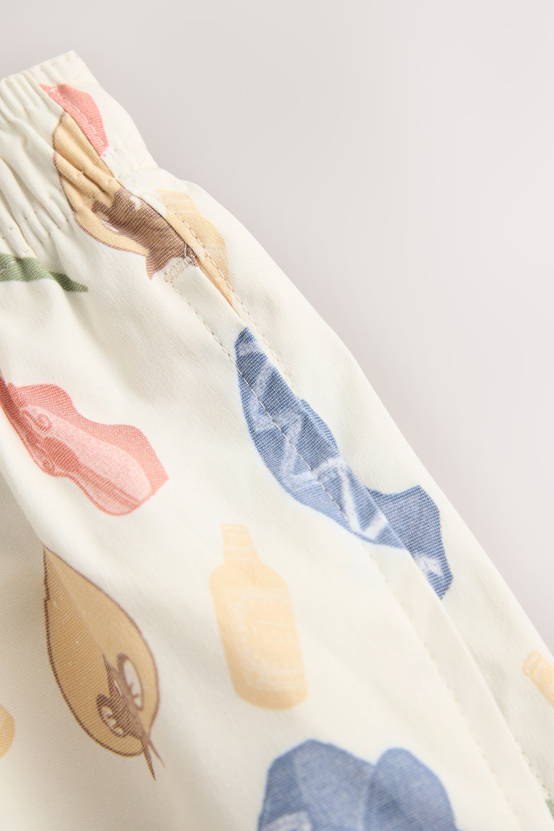 Next Badeshorts Badeshorts mit Leinenanteil und Geo-Print 5{dq} (1-St)