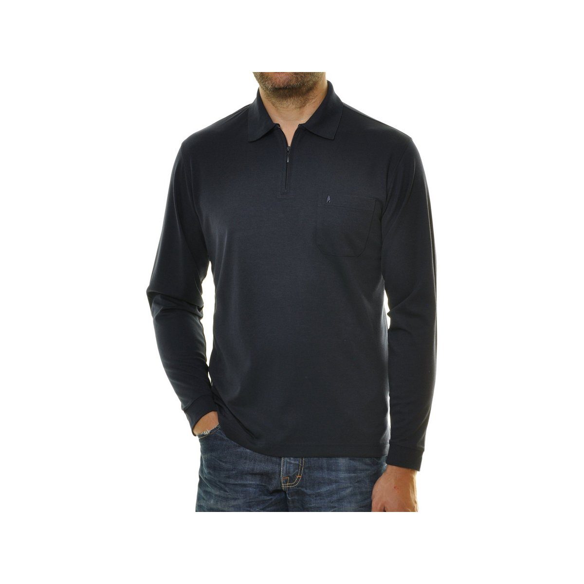 RAGMAN Poloshirt uni regular fit (1-tlg) 070-MARINE