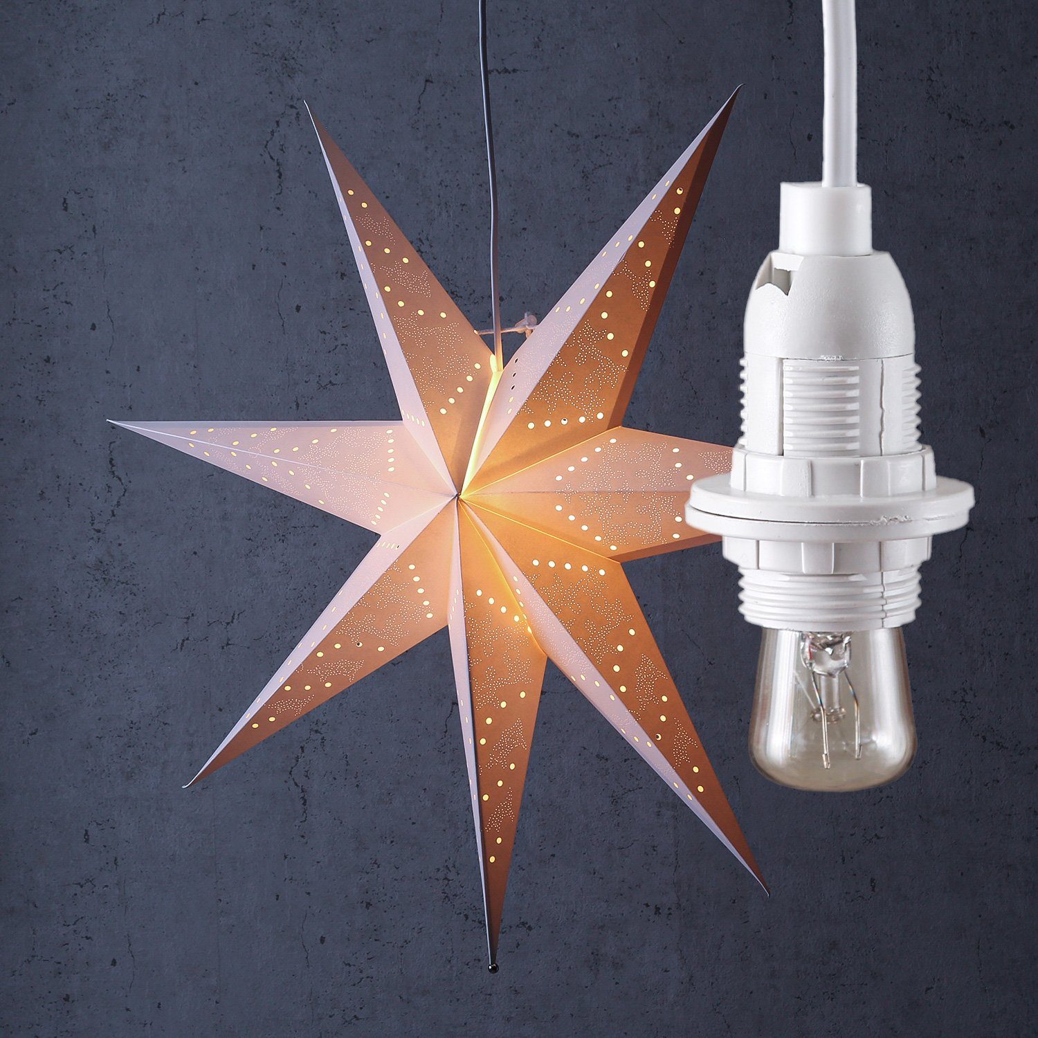 MARELIDA Hängeleuchte Kabel für Leuchtsterne und Hängeartikel 3,5m E14 Fass günstig online kaufen