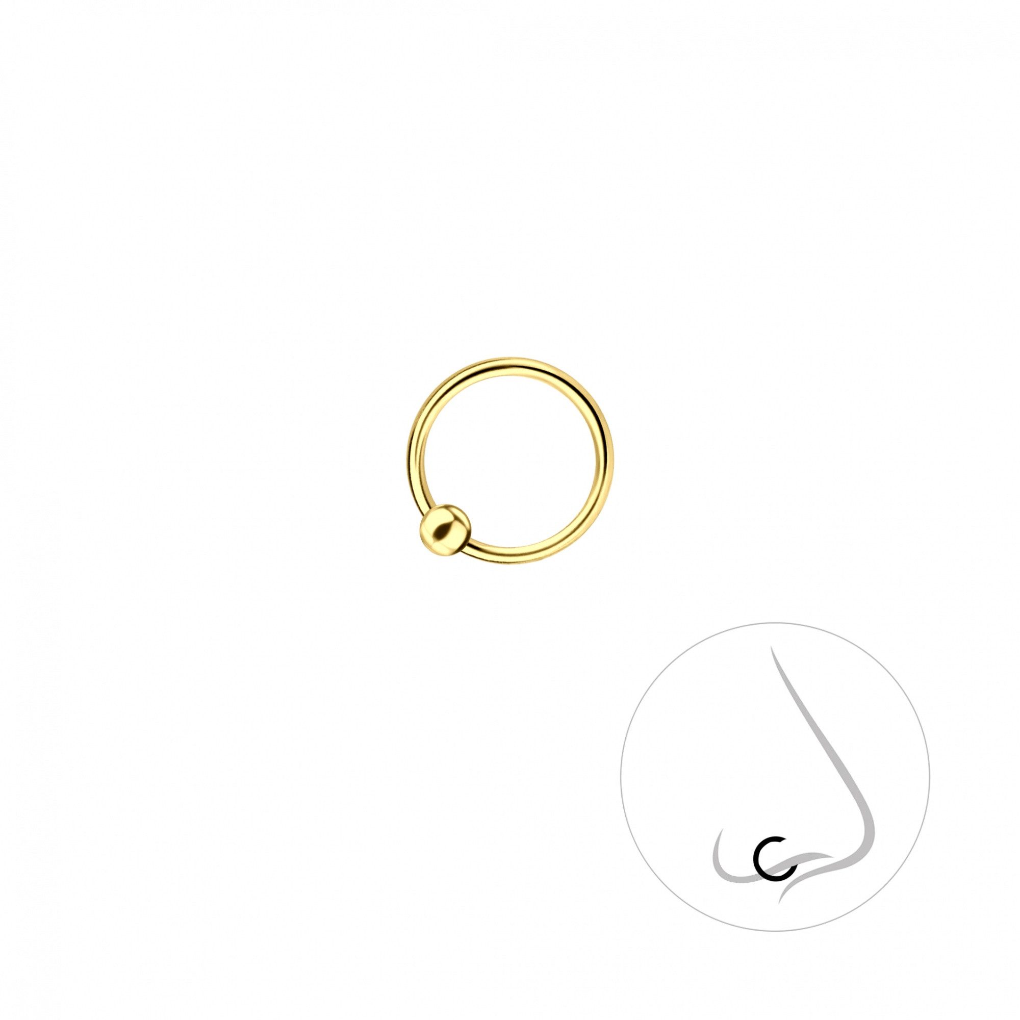 ALEXANDER YORK Nasenpiercing NASENRING 8 mm günstig online kaufen