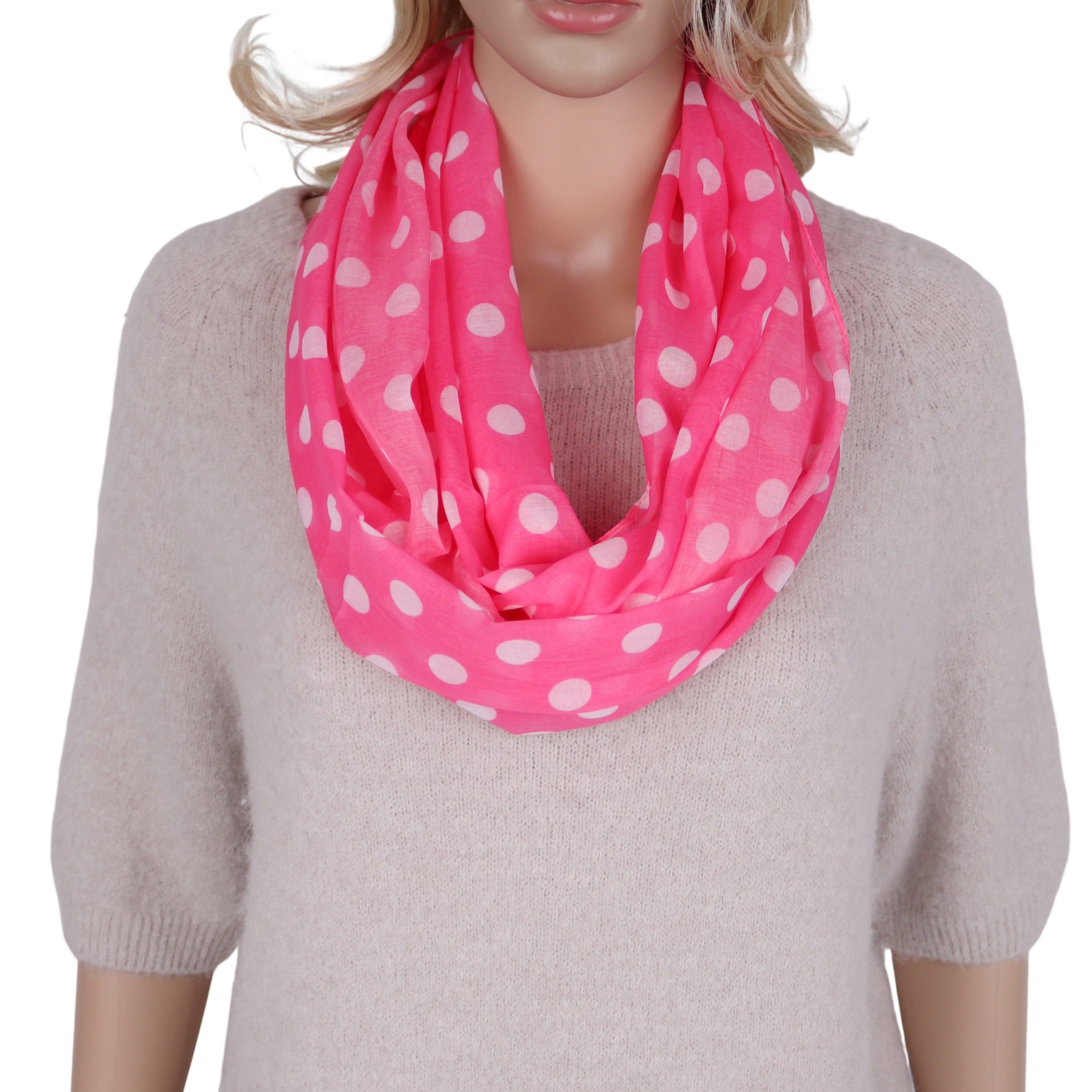 MIRROSI Loop Damen Schal mit Tollem Muster Weich aus 100% Viskose, Schlauchschal, (ca.160x48cm, zweimal um den Hals wickelbar), Damen Halstuch Stola ideal für Frühling,Sommer, Herbst