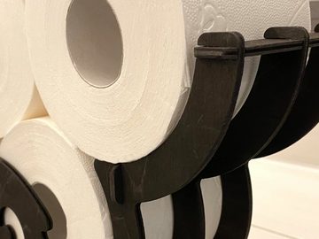 DanDiBo Toilettenpapierhalter Toilettenpapierhalter Schaf Wand Schwarz Holz Toilettenrollenhalter WC Rollenhalter Ersatzrollenhalter Klopapierhalter