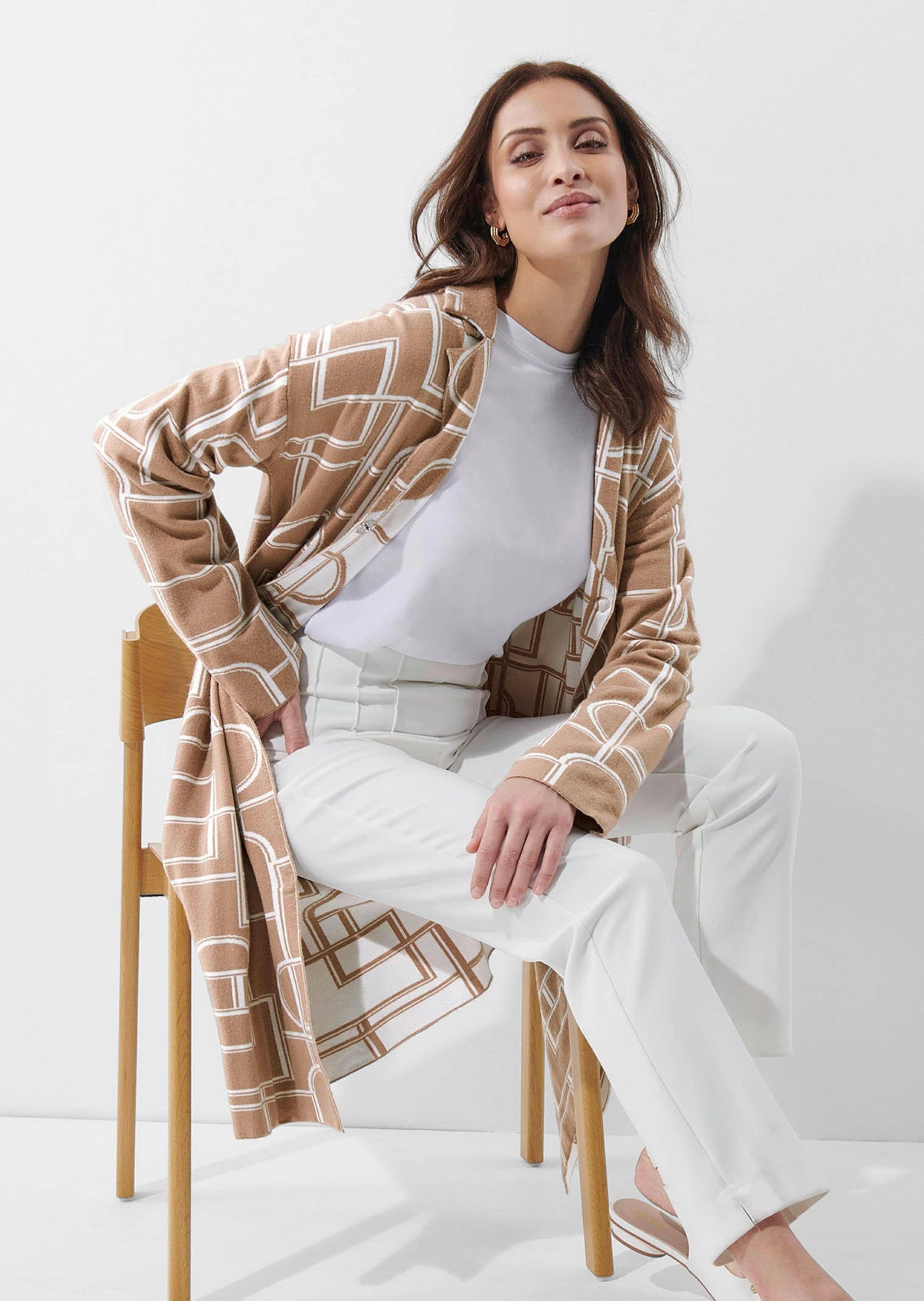 Alba Moda Kurzmantel Strickmantel