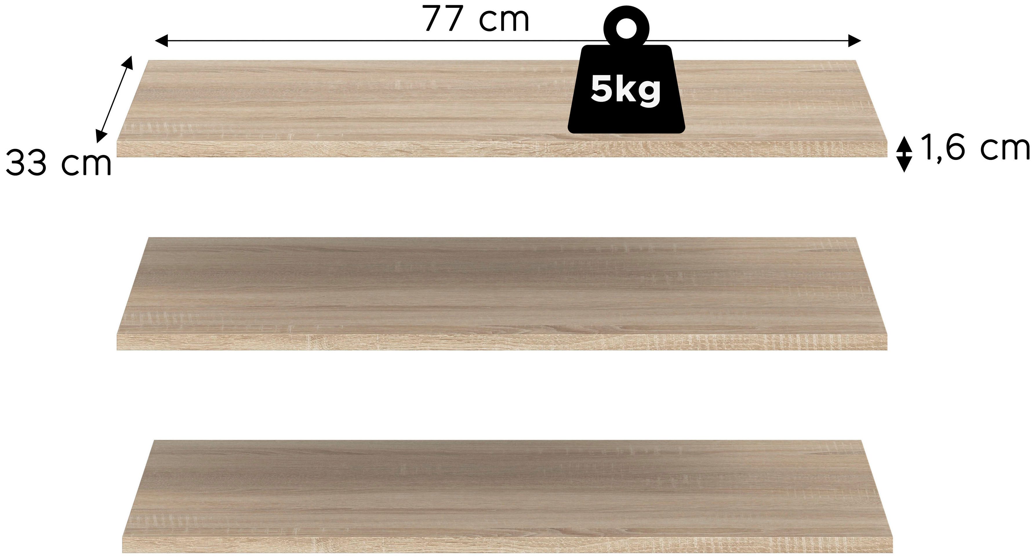 Home affaire Einlegeboden SKARDE, 3er Set, Breite 77cm (3 St., passend für den Wäscheschrank SKARDE Art. 88468546, 49814063, 79512921), in verschiedenen Farben erhältlich, Fachböden, Böden, E-Böden,Bodenset