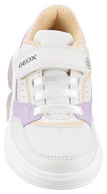 Geox Blinkschuh J ILLUMINUS GIRL Sneaker im Pastell-Look, Freizeitschuh, Halbschuh, Schnürschuh