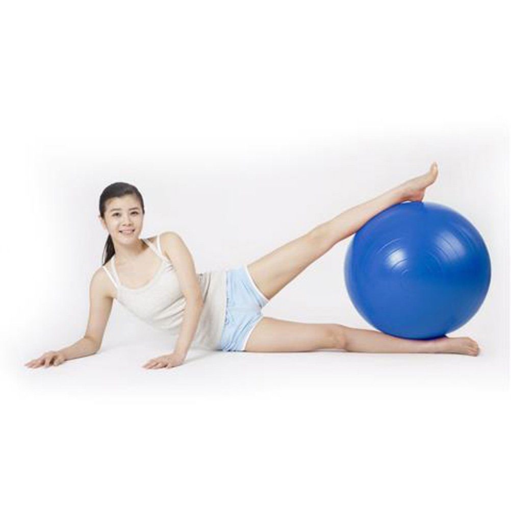 75 BLAU Gymnastikball, Pumpe Sitzball cm mit EmpireAthletics Ø Fitnessball Gummi-Material Gymnastik-Ball