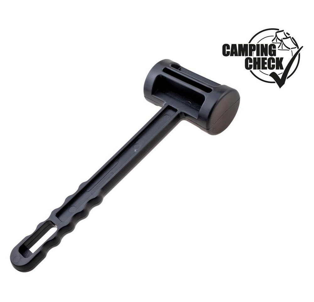 Thumbnail - Happy People Gummihammer 78300, für Camping, 32 cm, mit Holzgriff und Heringauszieher