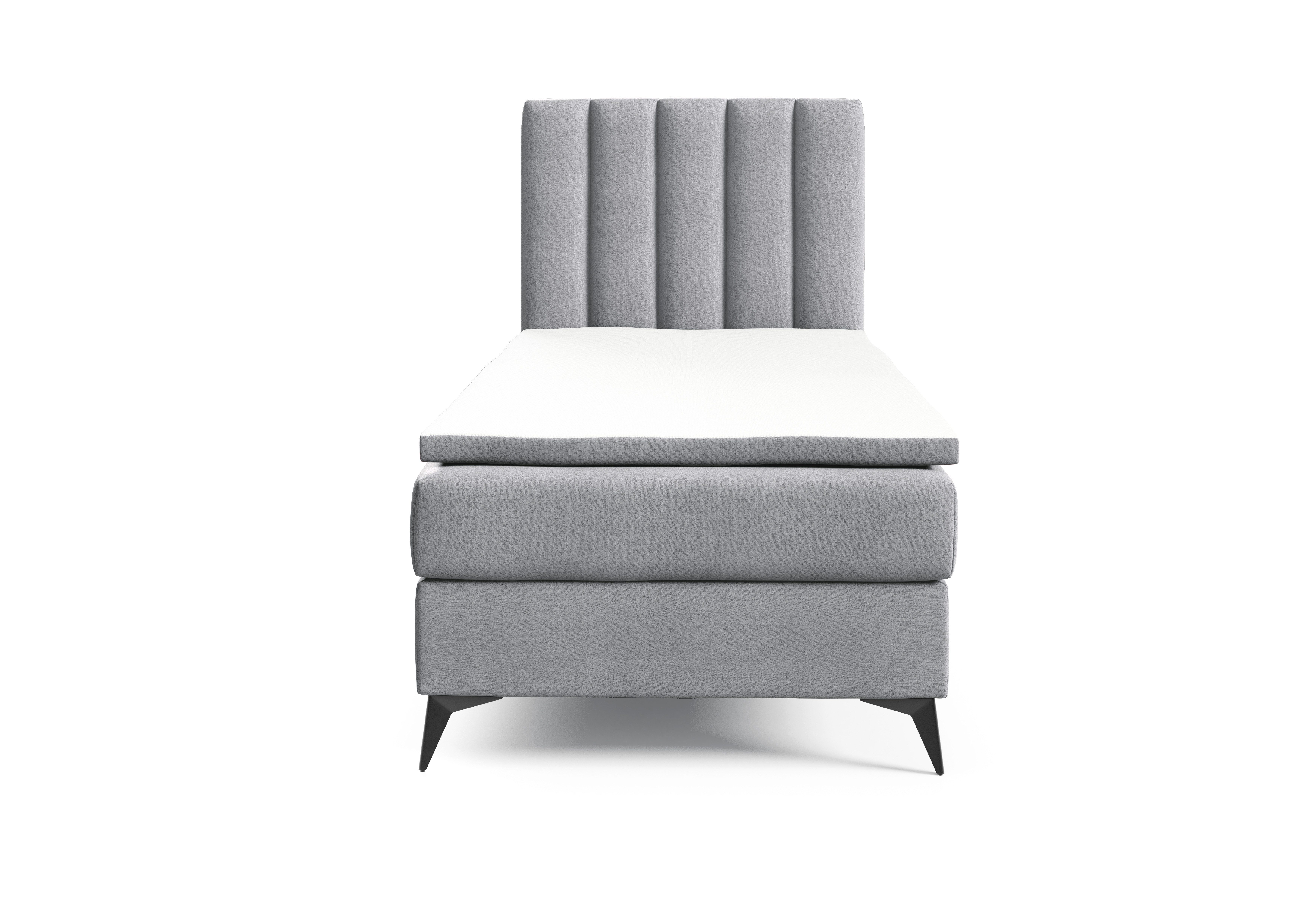 Best for Home Boxspringbett K10 NEO SINGLE Bonellfederkernmatratze mit Komfort Topper H3 (Einzelbett, Polsterbett mit gepolstertes Kopfteil, Jugendbett, Kinderbett versch. Größen, 1-St., 70x200 80x200 90x200 100x200 cm), Handwerksqualität, TOP Preis-Leistungs-Verhältnis