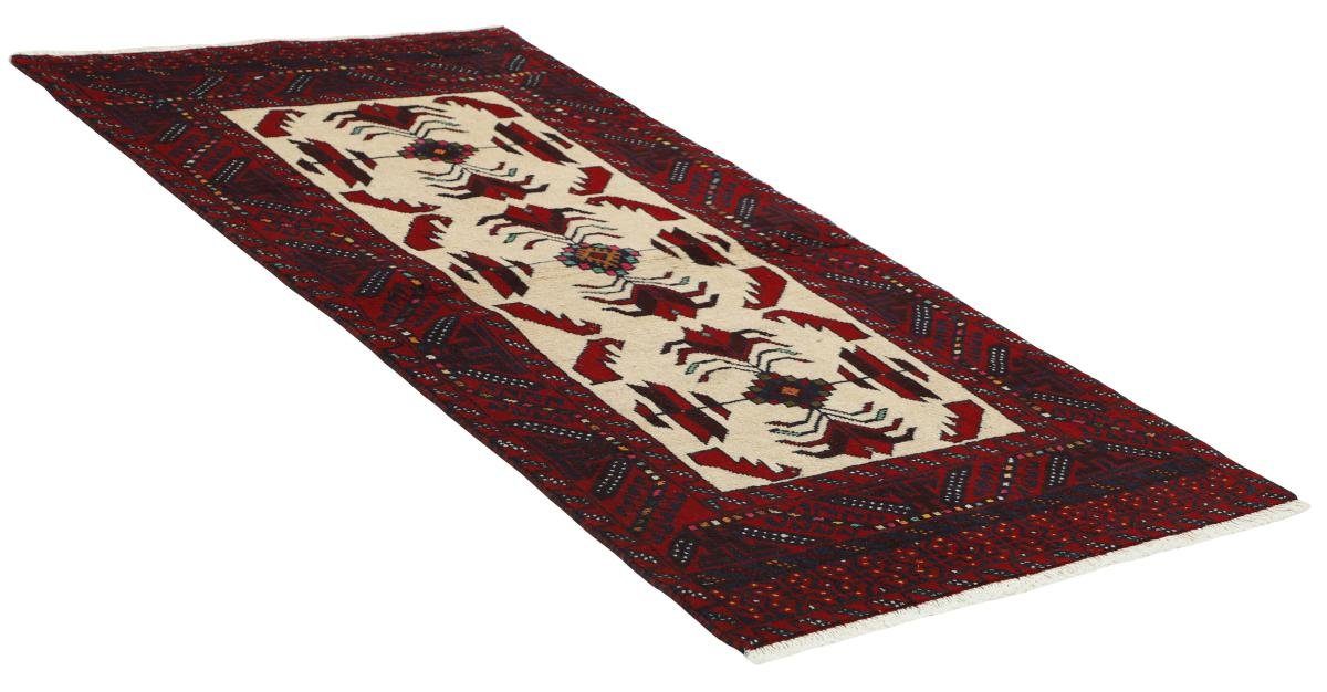 Orientteppich Belutsch 93x186 6 / Perserteppich Trading, Nain Läufer, Höhe: Handgeknüpfter Orientteppich mm rechteckig