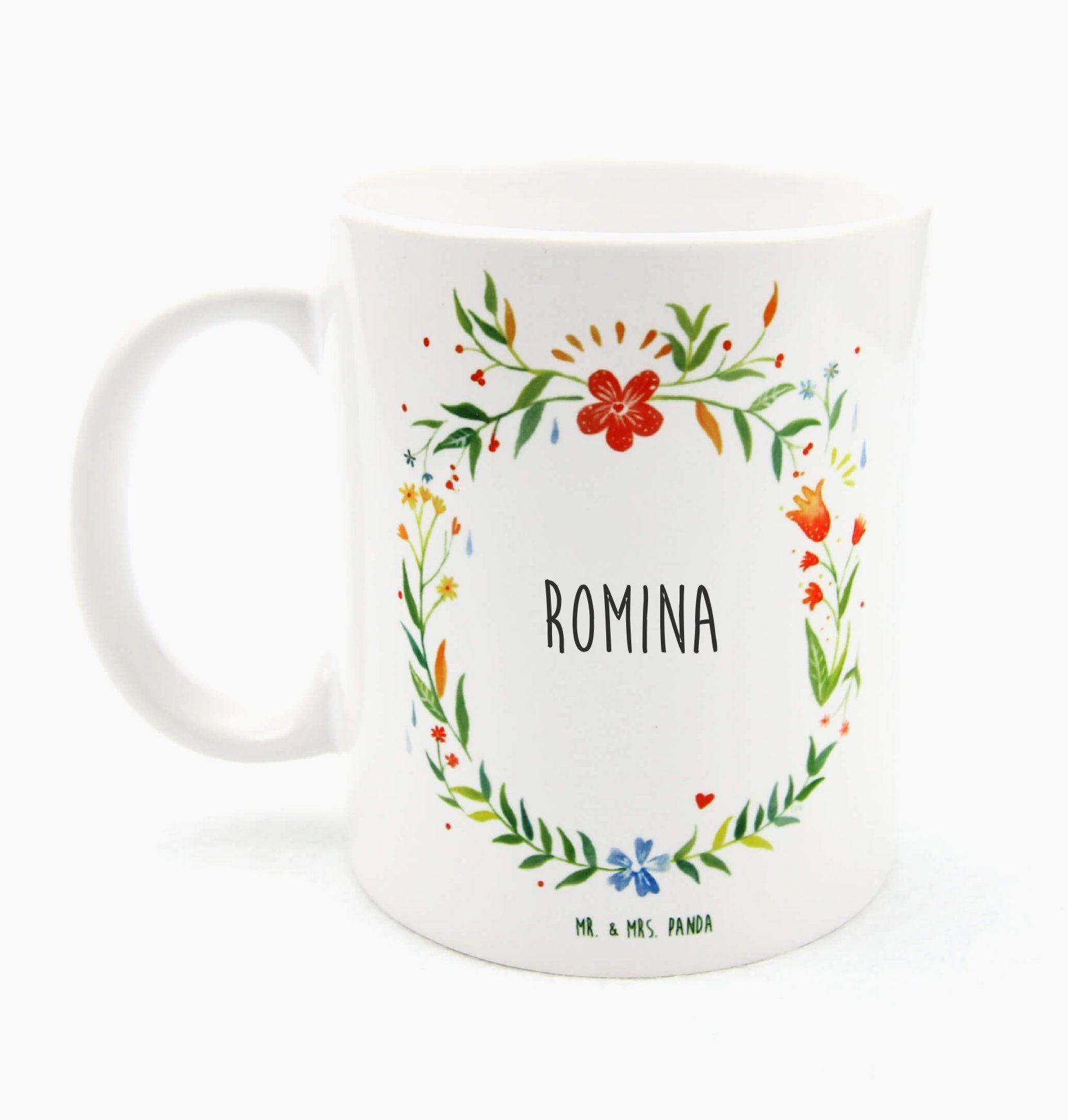 Geschenk & Tasse Romina Panda Becher, Keramik Sprüche, Porzellanta, - Tasse, Tasse Mrs. Mr. Geschenk,