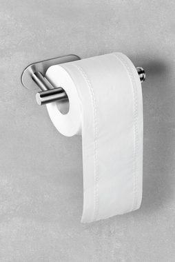 Ambrosya Toilettenpapierhalter Selbstklebender Klopapierhalter aus Edelstahl, Klopapier Halterung (Packung), Leichte Montage