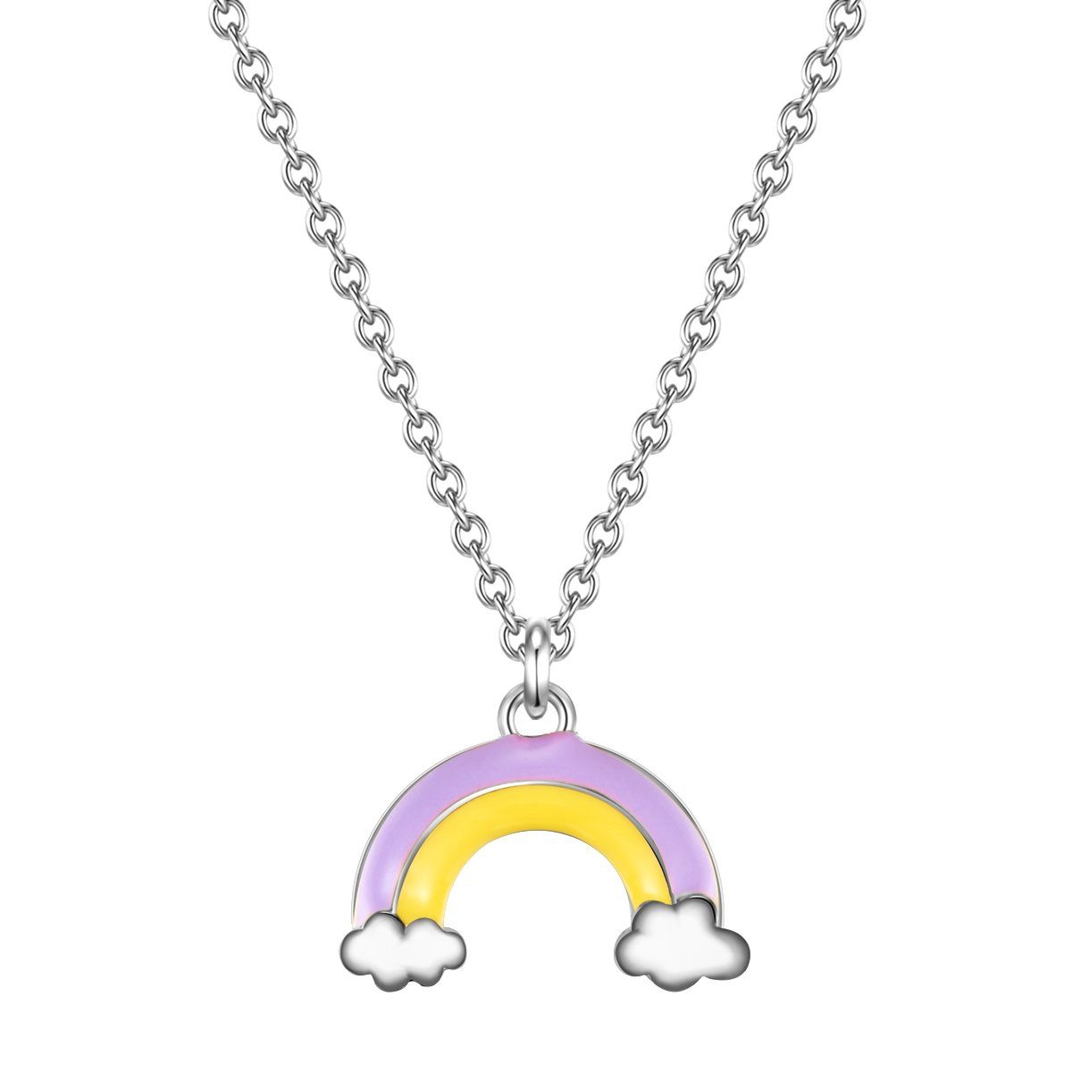 Kette Anhänger Glanzstücke Collier München Regenbogen Sterling mit Silber silber,