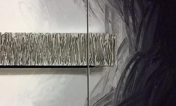 WandbilderXXL XXL-Wandbild Shadow Bar 210 x 70 cm, Abstraktes Gemälde, handgemaltes Unikat