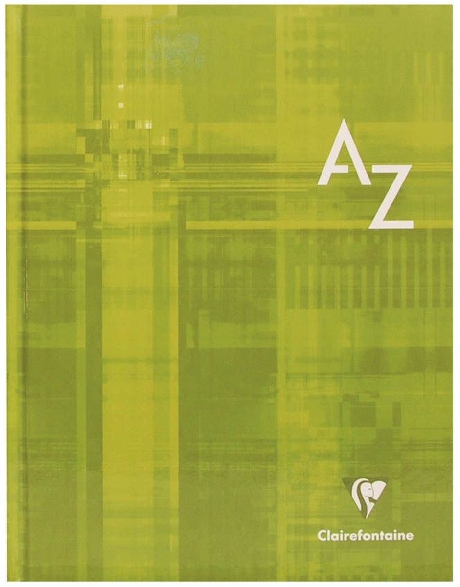 CLAIREFONTAINE Notizbuch Registerbuch 17x22cm 96 Blatt kariert harter Deckel A-Z farbig sortier