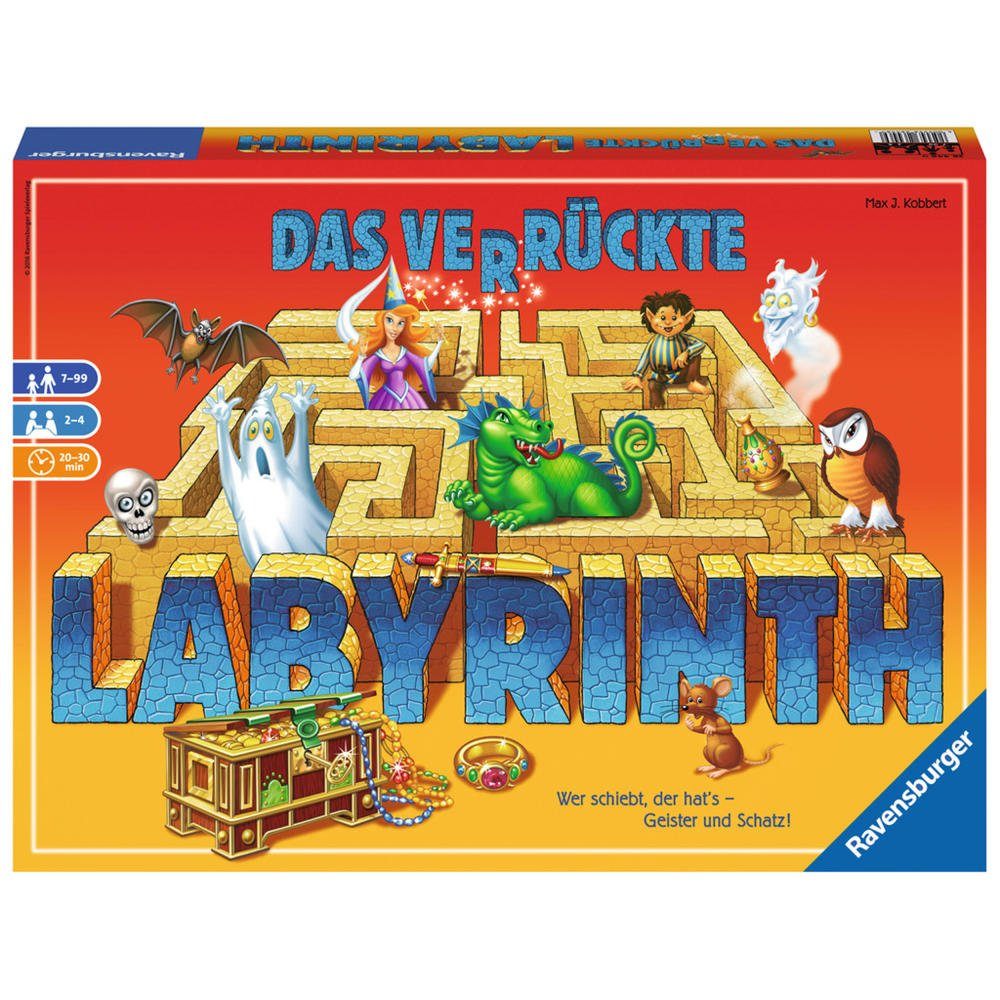 Ravensburger Spiel, Das Verrückte 7+ Altersempfehlung: Labyrinth, Jahre