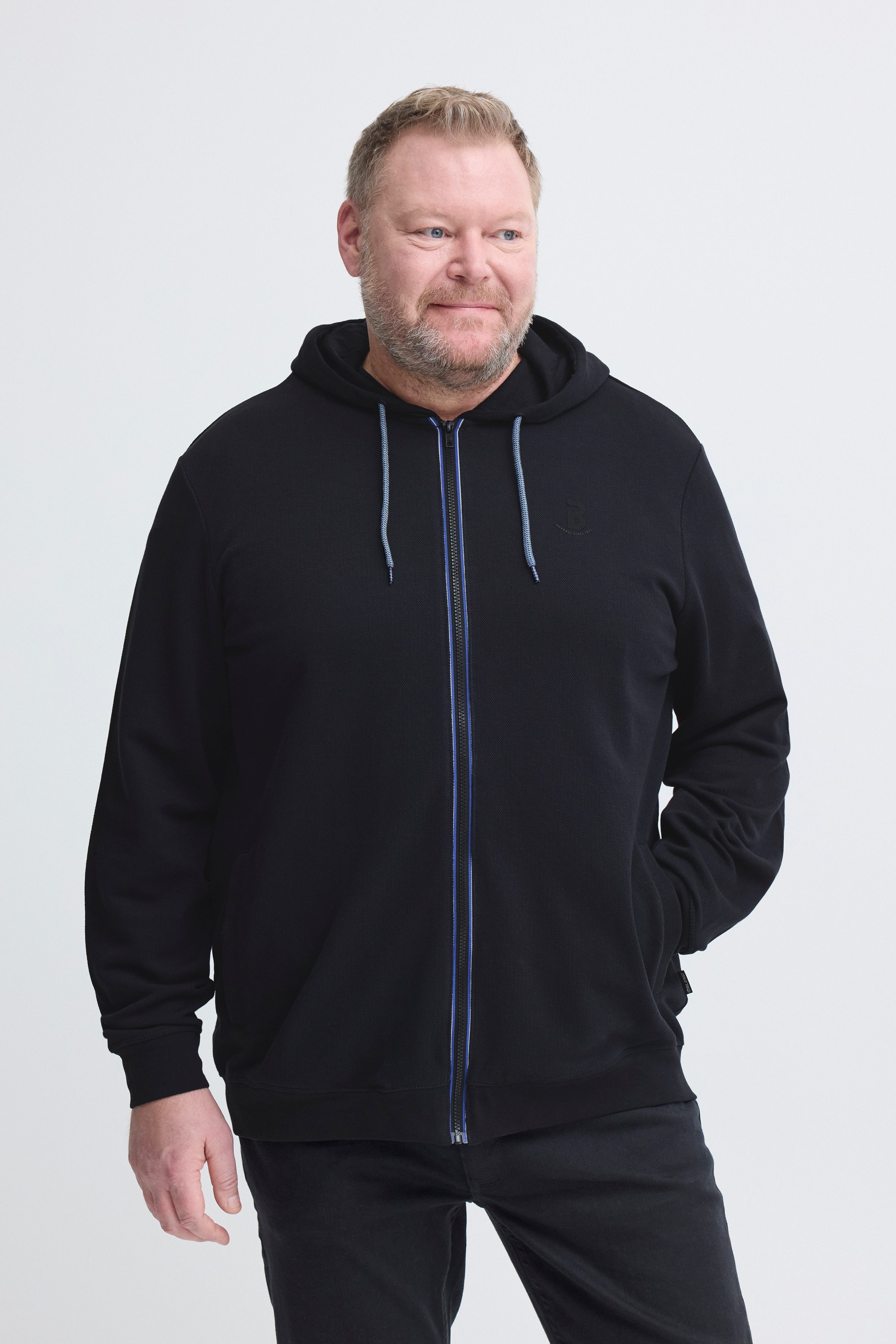 Blend Kapuzensweatshirt BHJUMA BB PIQUE ZIPP SWEAT in großen Größen