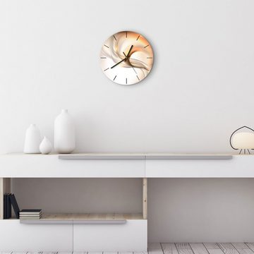 DEQORI Wanduhr 'Schwingungen im Licht' (Glas Glasuhr modern Wand Uhr Design Küchenuhr)