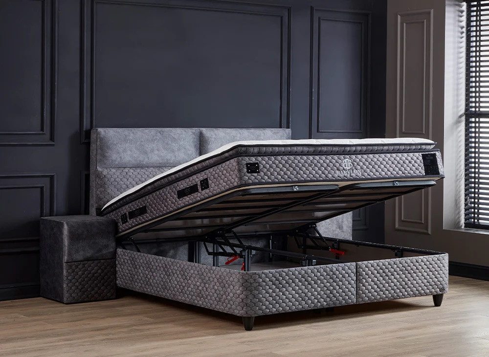 abc bedding Boxspringbett BABYLON Voll-orthopädisches Luxusbett mit Alcanta günstig online kaufen