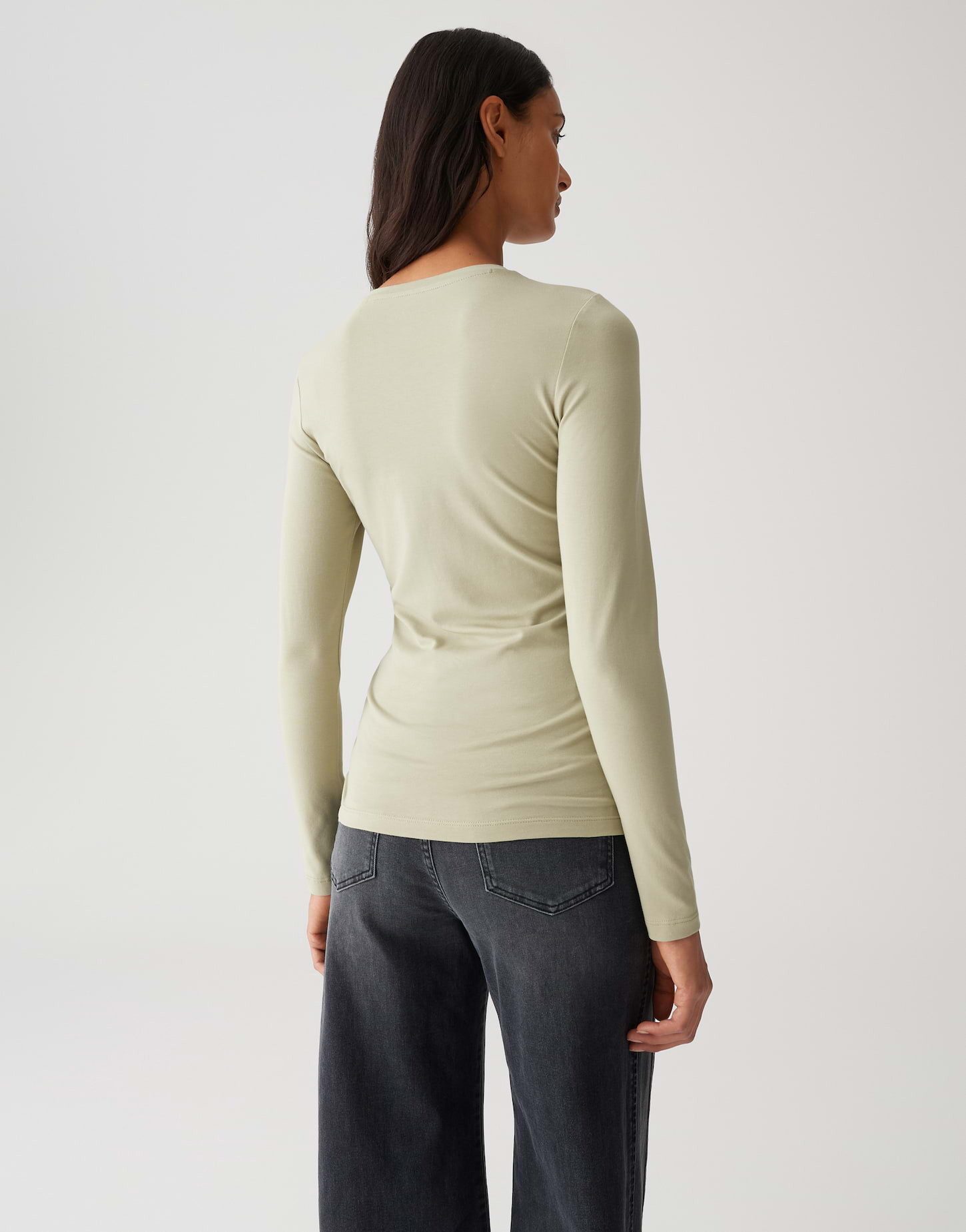 OPUS Langarmshirt SMILLA aus Jersey figurbetont geschnitten, weicher Griff, formstabil