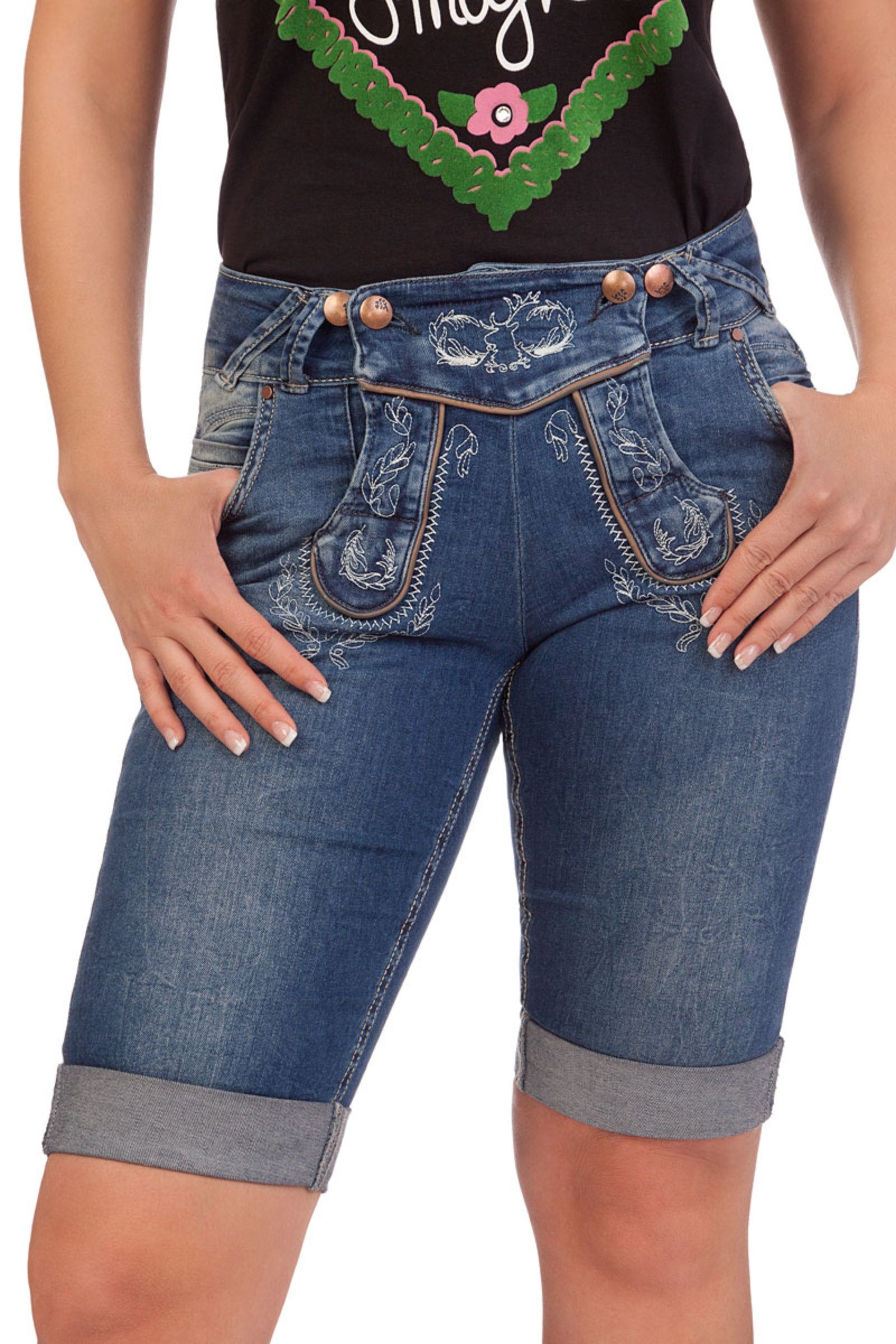 Hangowear Trachtenjeans Trachtenjeans Damen - HELENA - blau