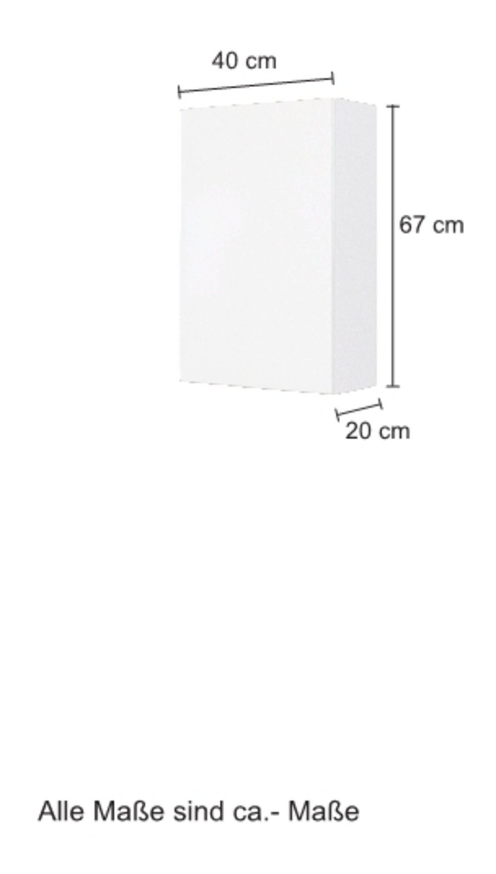 HELD MÖBEL Hängeschrank Baabe 40 cm Wotaneiche/Wotaneiche