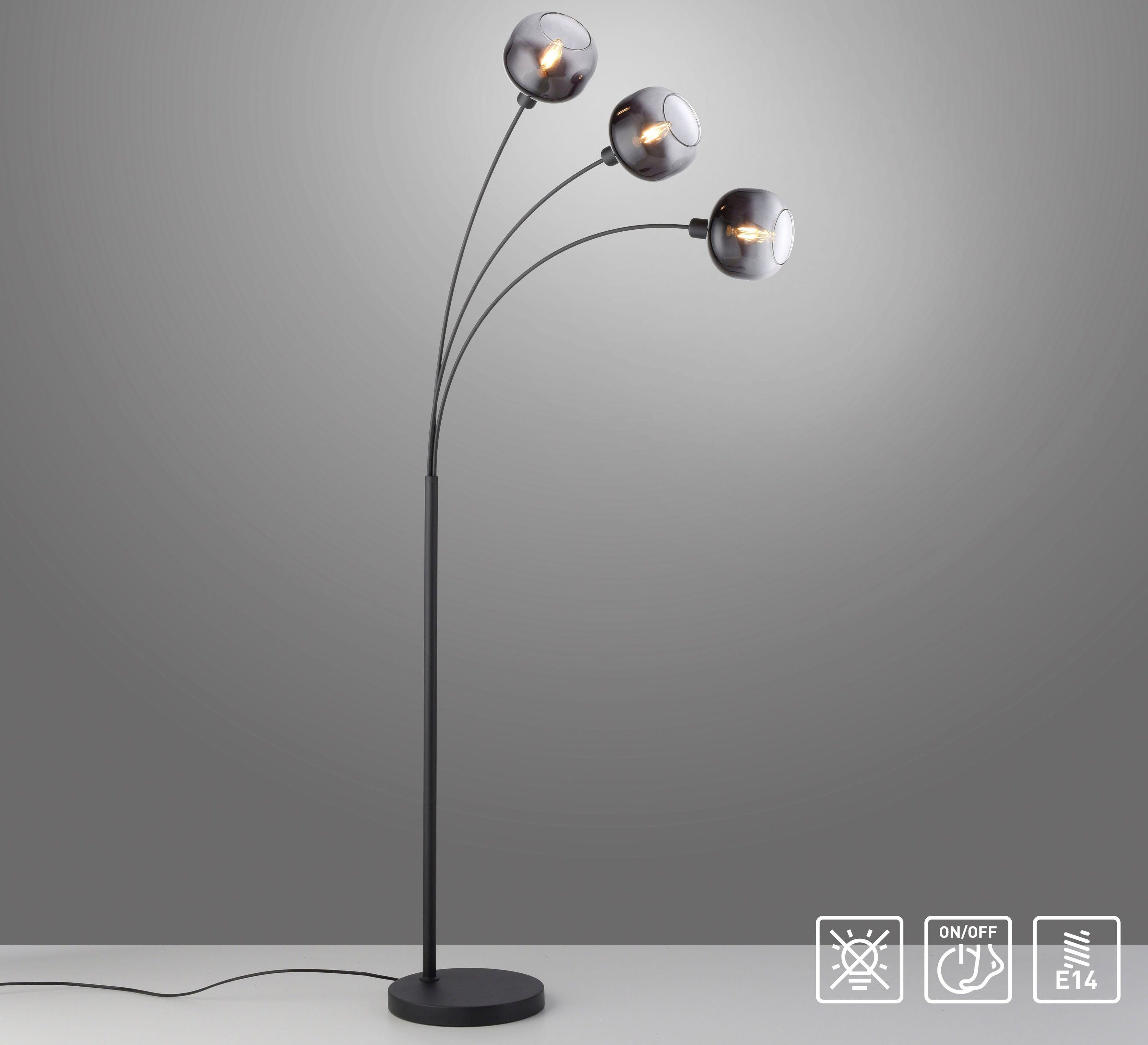 JUST LIGHT Stehlampe ZEA, ohne Leuchtmittel, ExklusiveE14