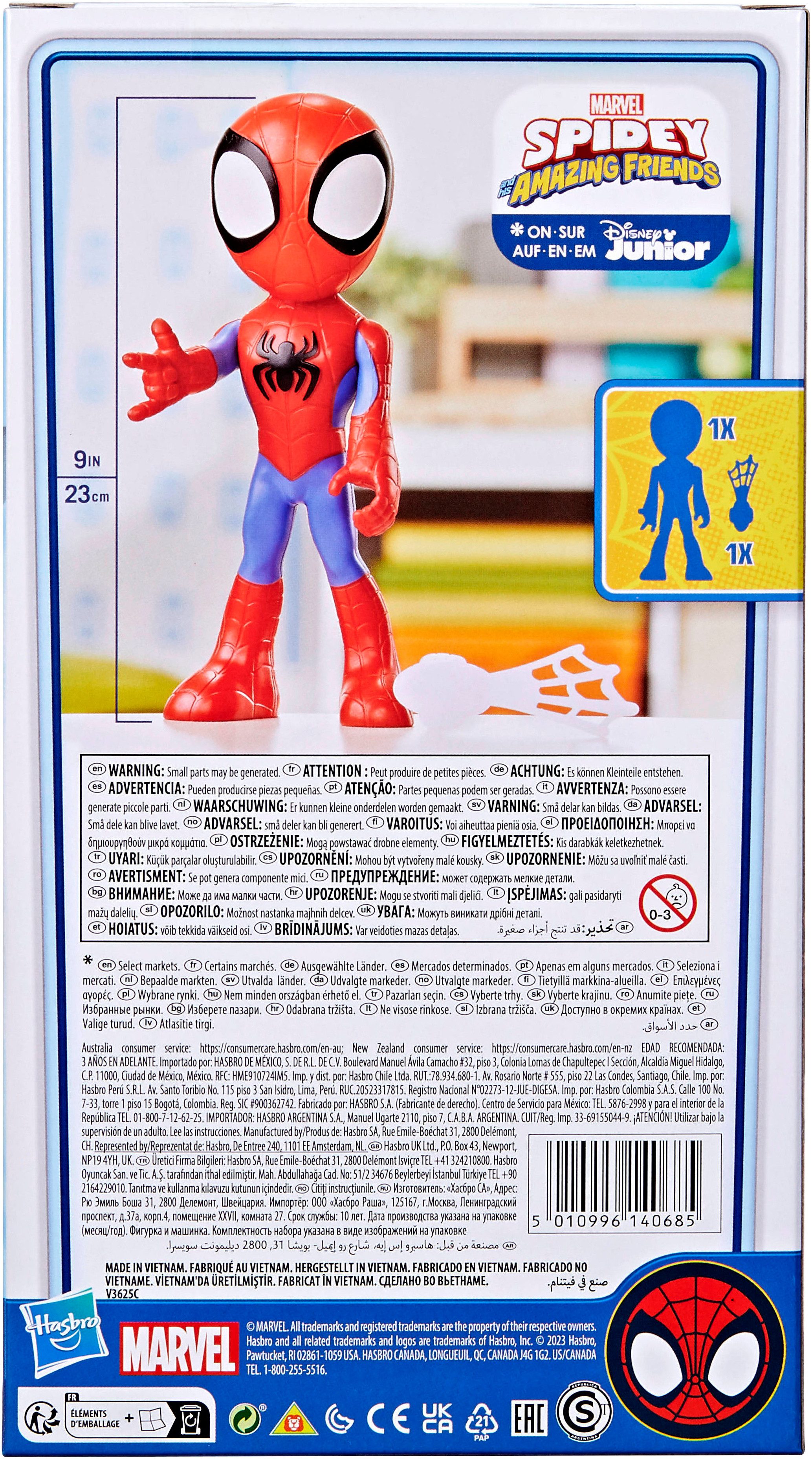 Hasbro Actionfigur Marvel Spidey and His Amazing Friends, supergroße Spidey Action-Figur