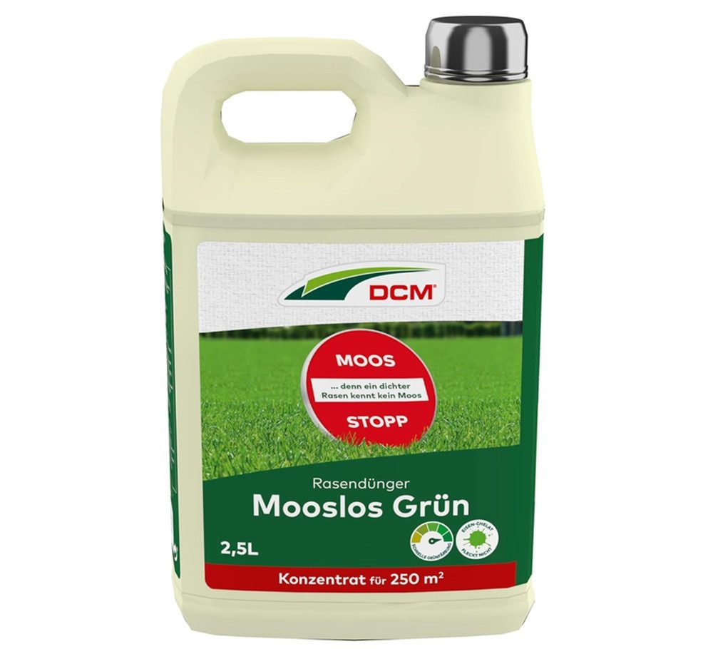 Cuxin DCM Rasendünger Cuxin DCM Mooslos Grün 2,5l Rasendünger flüssig für 250 qm