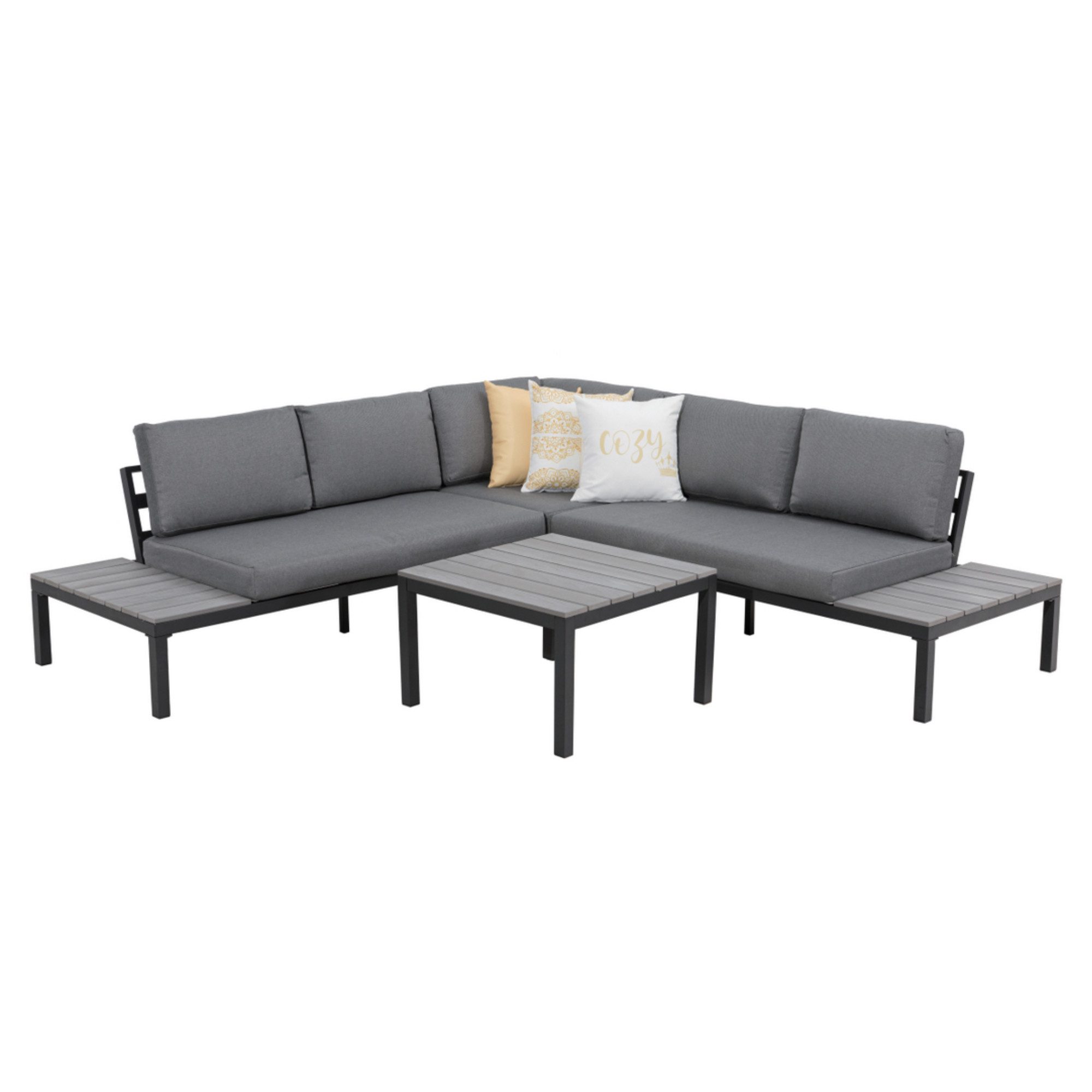 MANDALIKA Garden Loungeset Aluminium Eck Lounge Sofa Set Miro