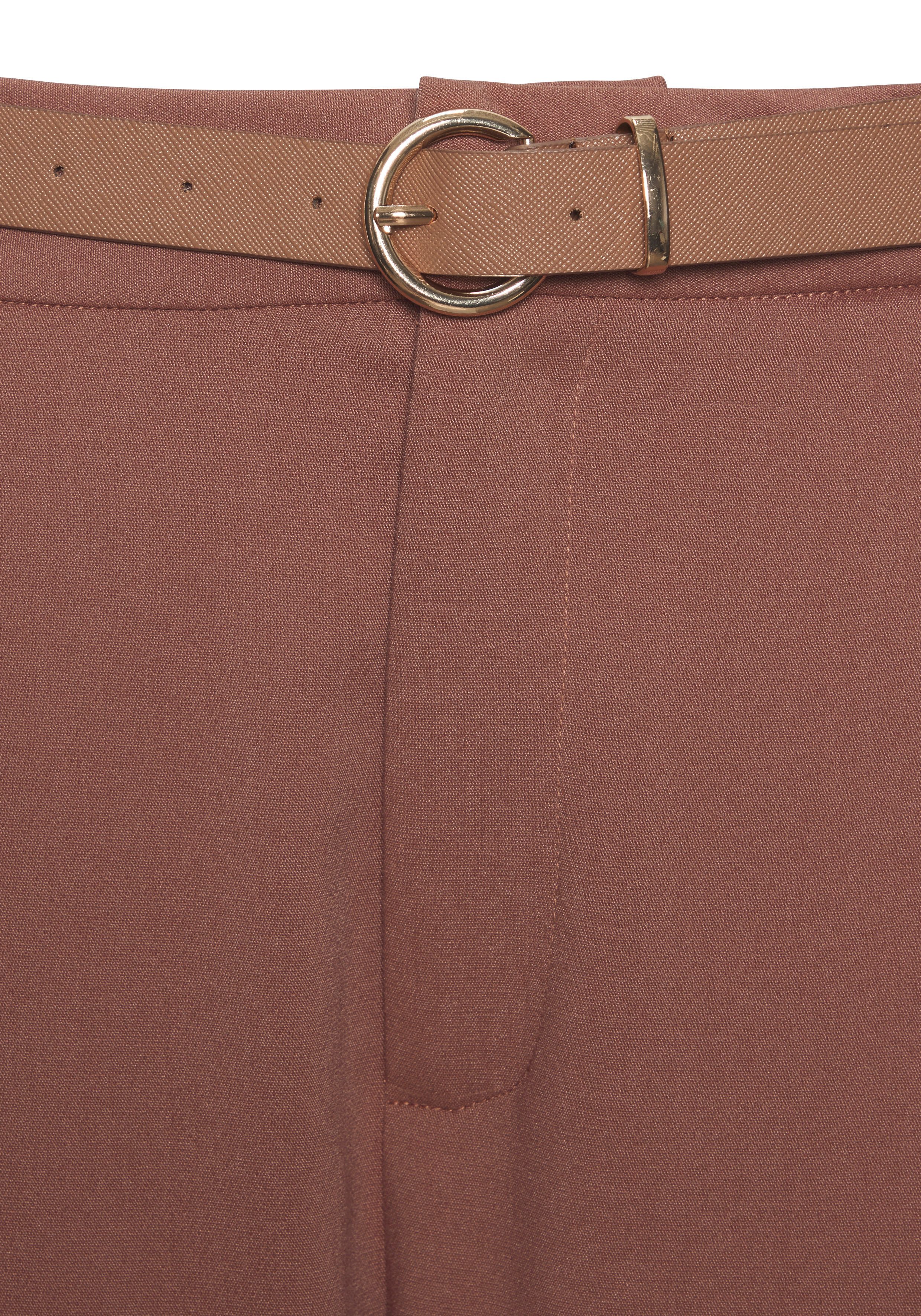 LASCANA Bundfaltenhose mit schmalem Gürtel in Barrel Form (mit Gürtel) mit Gürtel, in modischer Barrel-Form, Businesshose, bequem – Bild 4 von 5