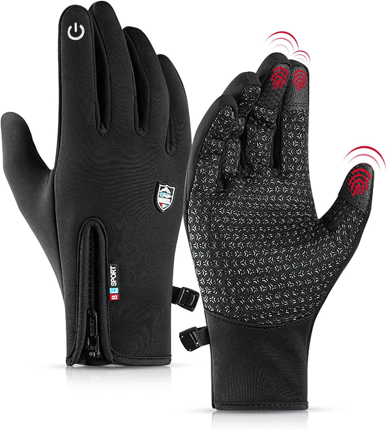 Multisporthandschuhe Winter Fahrradhandschuhe mit Touchscreen-Funktion Rutschfest