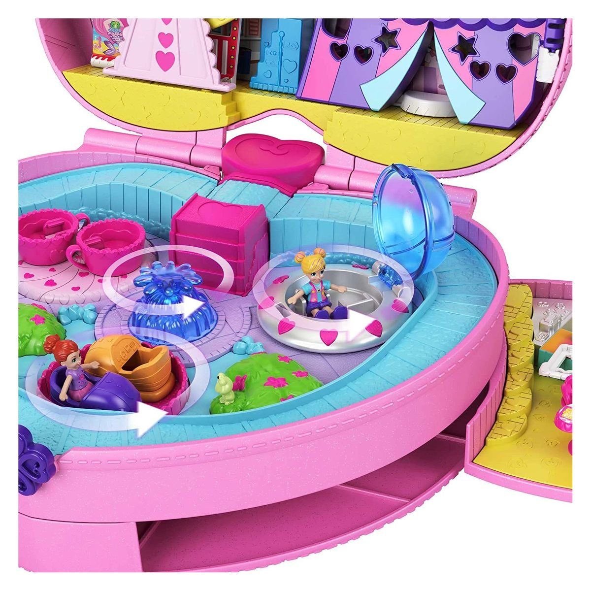 Mattel® Puppen Accessoires-Set Mattel GKL60 Polly Pocket, Spielset, Figuren und Zubehör, Freizeitpar