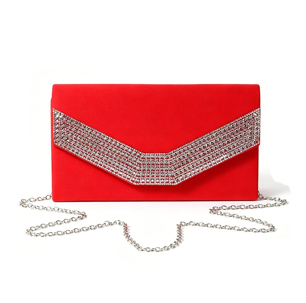 nsihing Abendtasche Damen Glitzer Abendtasche, Clutch mit Kette, elegante Umschlagtasche, Abnehmbare Kette, ideal für Hochzeit, Party und festliche Anlässe