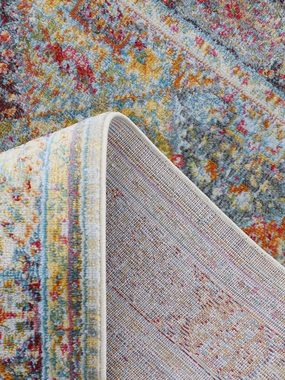 Teppich Harleen, carpetfine, rund, Höhe: 8 mm, Vintage Look, Wohnzimmer