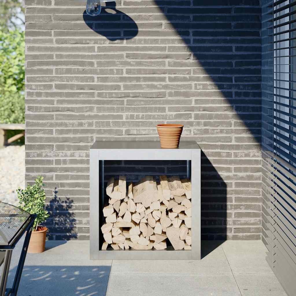 vidaXL Kaminholzregal Brennholzregal 60x40x60 cm Verzinkter Stahl