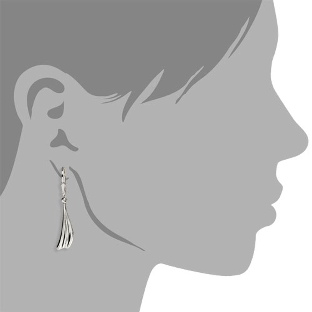 Damen SilberDream Silber Paar Ohrhänger Sterling (Ohrhänger), aus Ohrringe SilberDream 925 Damen Fächer Silber, silber Farbe: Ohrhänger