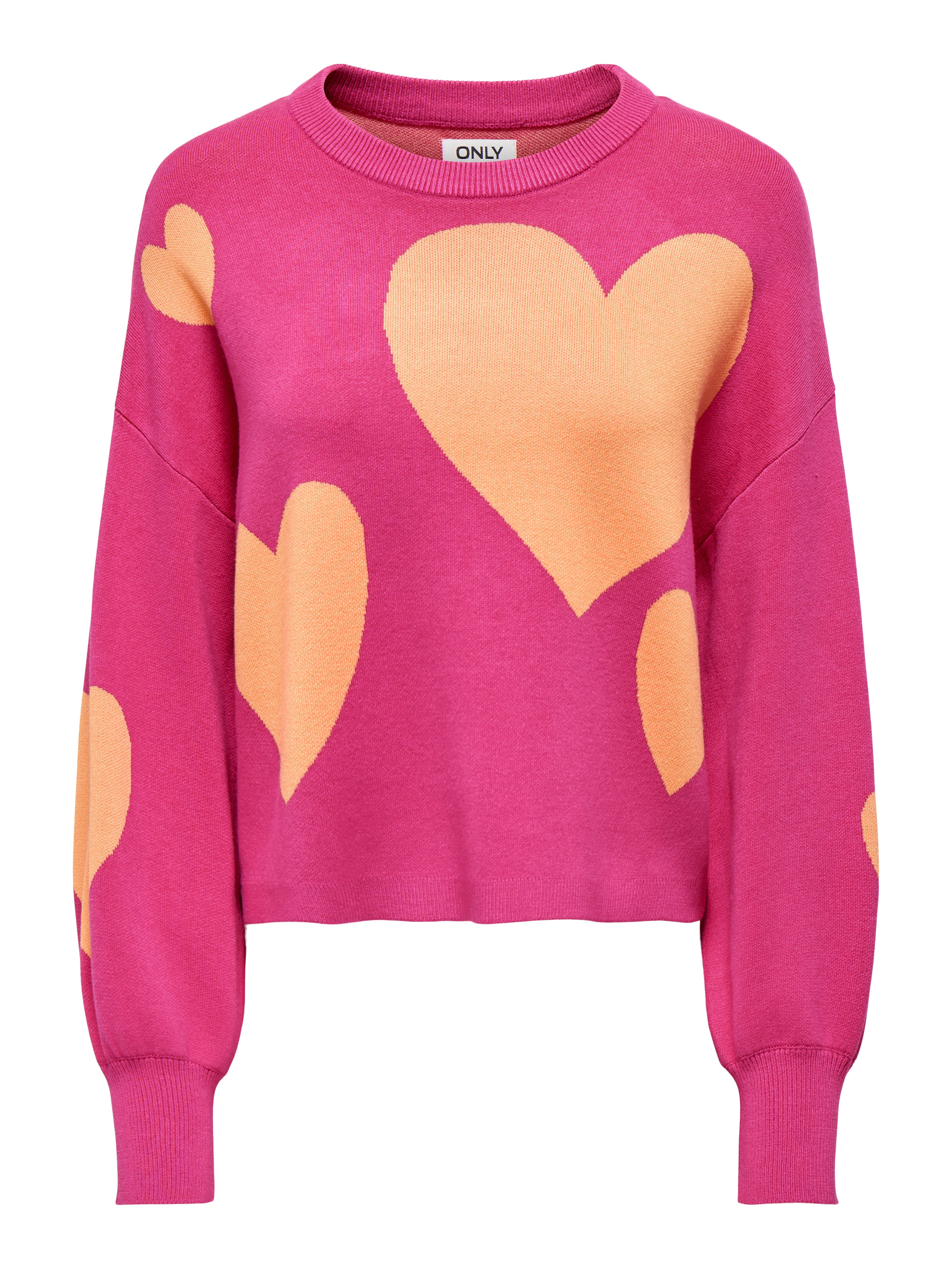 ONLY Strickpullover ONLMONTANA LS JQ O-NECK CC KNT mit Rippbündchen