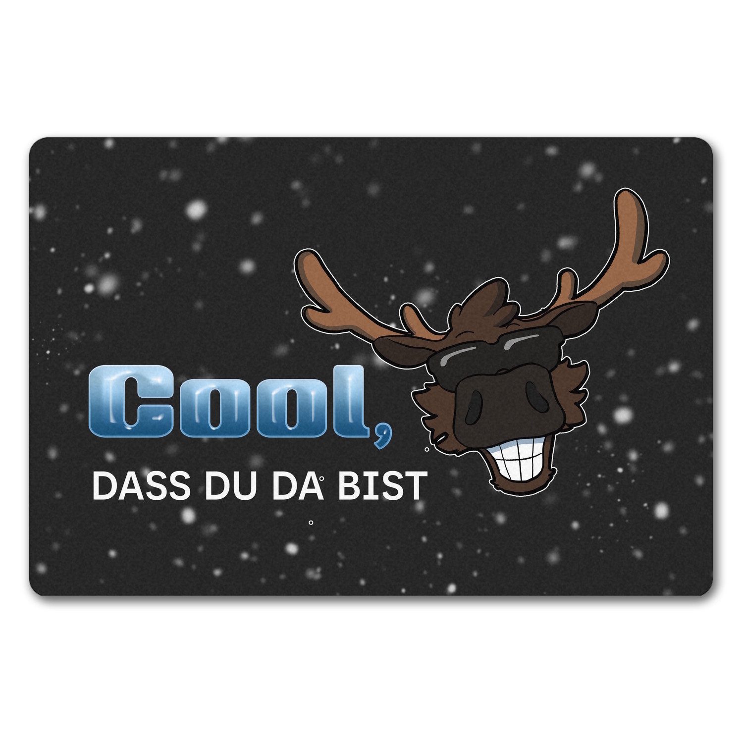 speecheese Fußmatte Cool dass du da bist Fußmatte in 40x60 cm ohne Rand mit witzigem