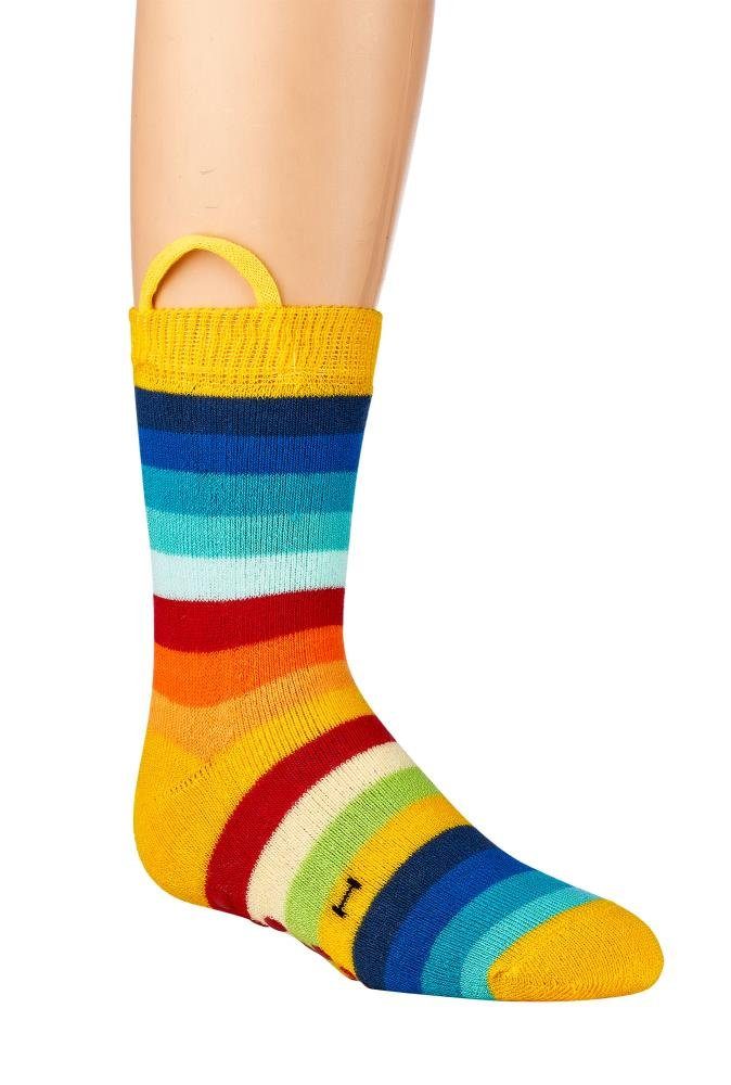 Mädchen Socken Socken Henkel Paar) Wowerat ABS-Socken mit als ABS Kinder Junge (2 Anziehhilfe Thermo Henkel Vollfrottee