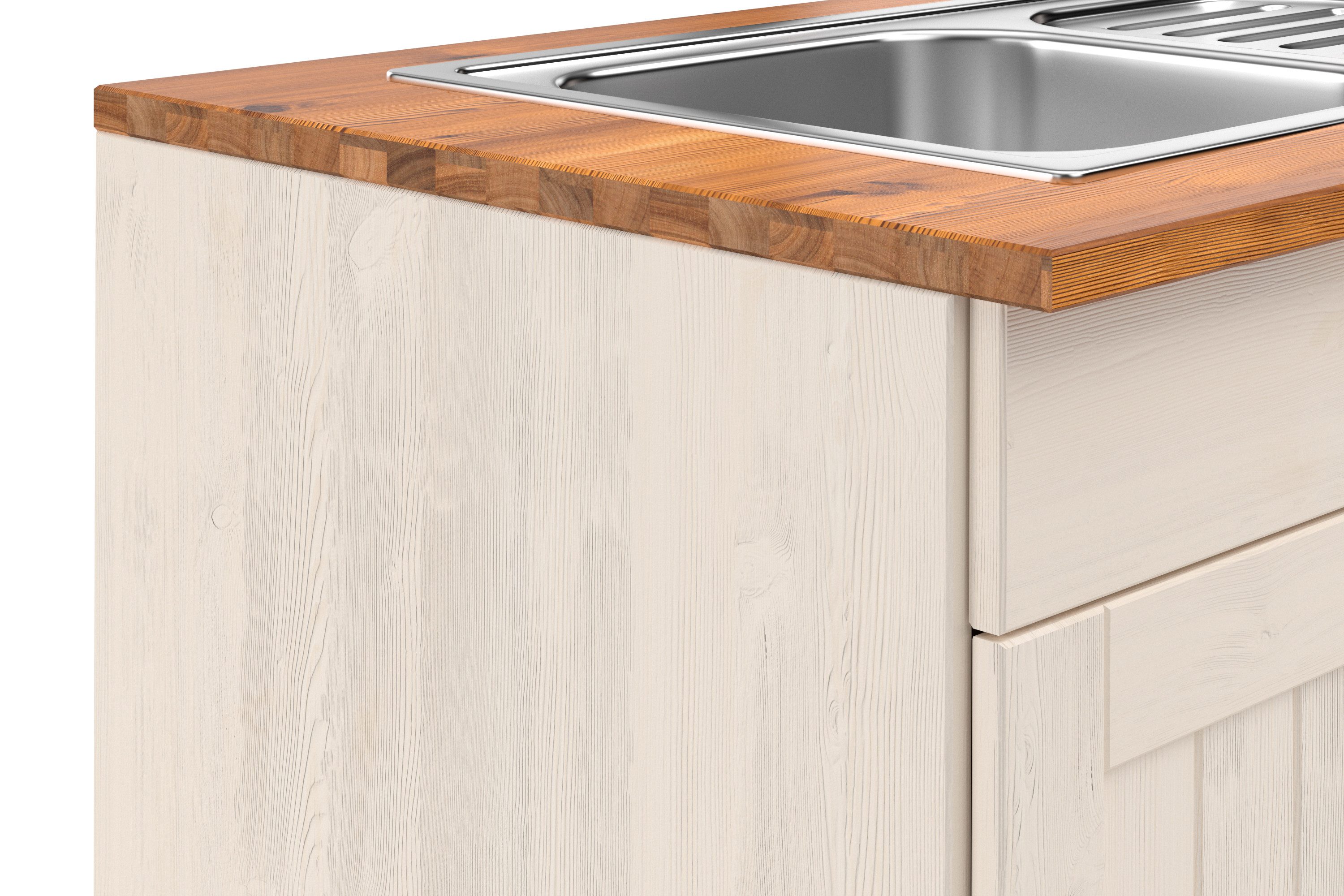 Home affaire Spülenschrank Alby2 Mit Metallgriffen, Breite 100 cm