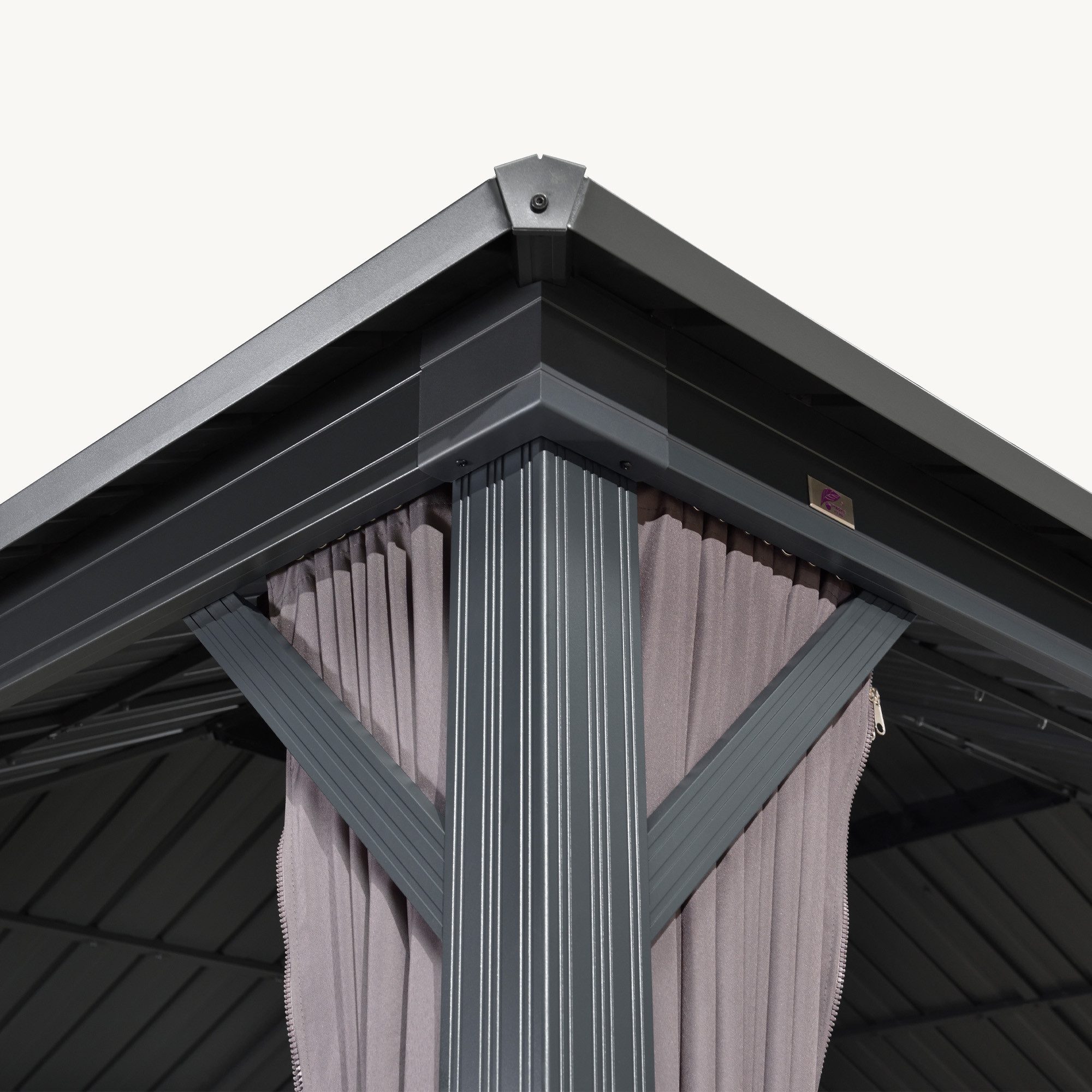 PURPLE LEAF Pavillon Günstiger Gartenpavillon, (1 Pavillon, mit Vorhängen und Moskitonetz), Wasserdicht, UV-beständig, Privatsphärenschutz