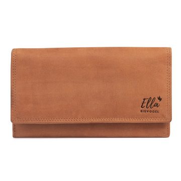 Ella Eisvogel Geldbörse Wildleder Damengeldbörse - Premium Portemonnaie mit RFID Schutz, Echtes Wildleder + RFID-Safe Technologie