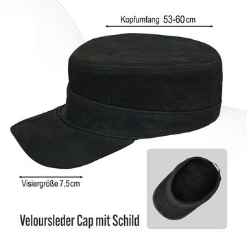 BLACK FOREST FOX Cowboyhut CUBA Cap Hut Leder Schirmmütze Black