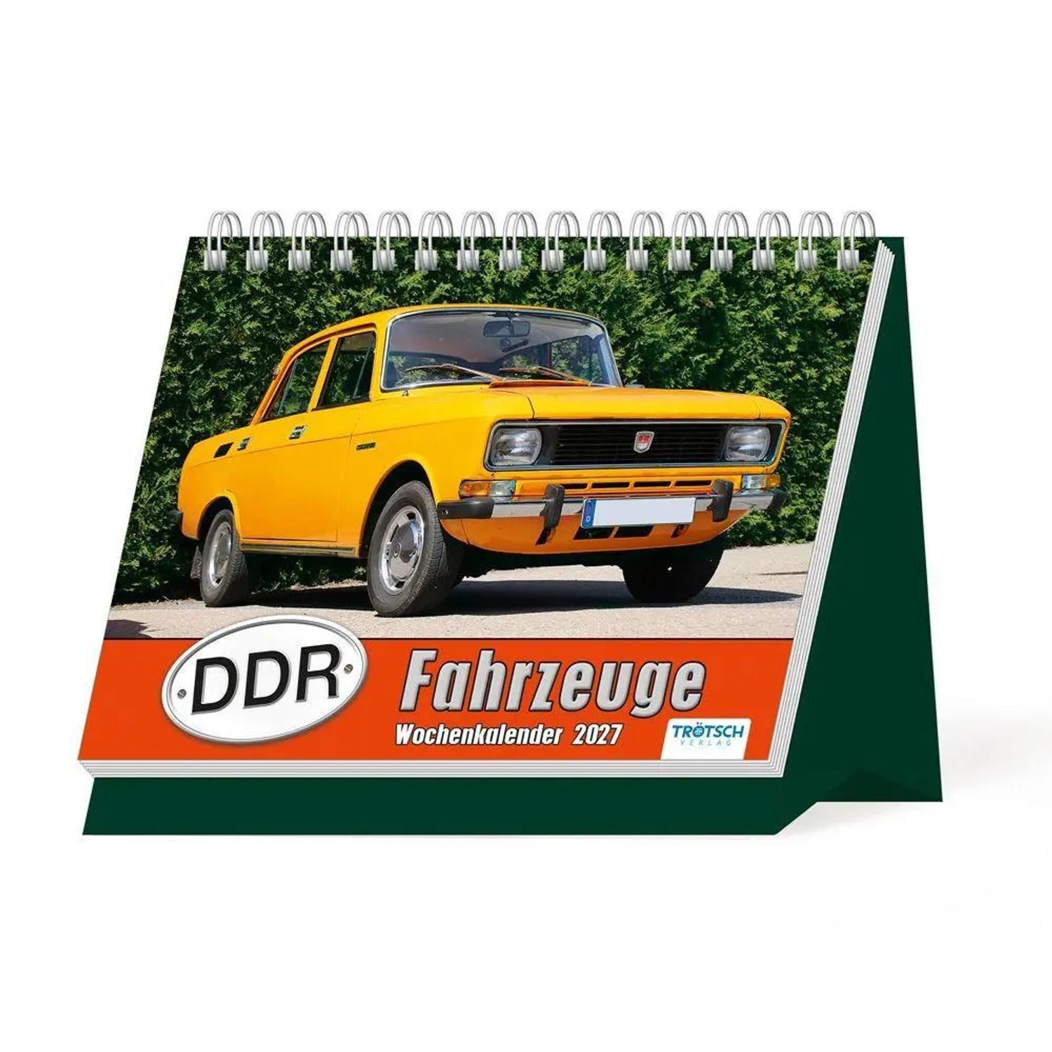 Trötsch Verlag Tischkalender TRÖTSCH - Aufstellwochenkalender DDR Fahrzeuge 2027