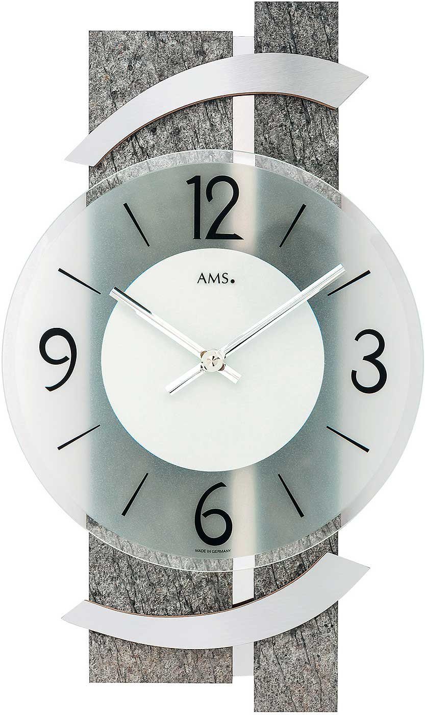 Wanduhr Wanduhr modern Holz 40 cm x 23 cm x 6 cm - AMS Modell: 9548