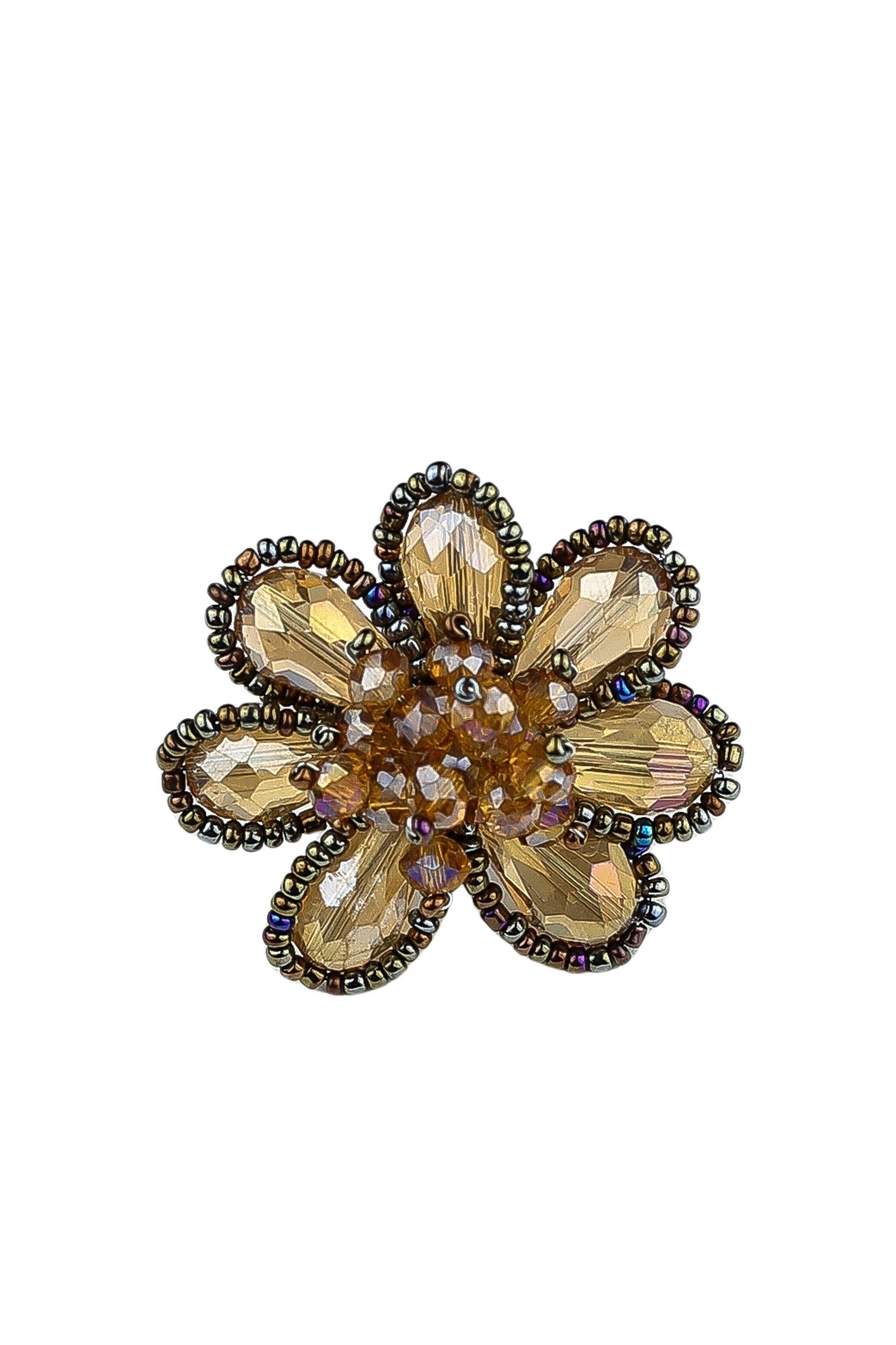 COLLEZIONE ALESSANDRO Fingerring Strassblüte